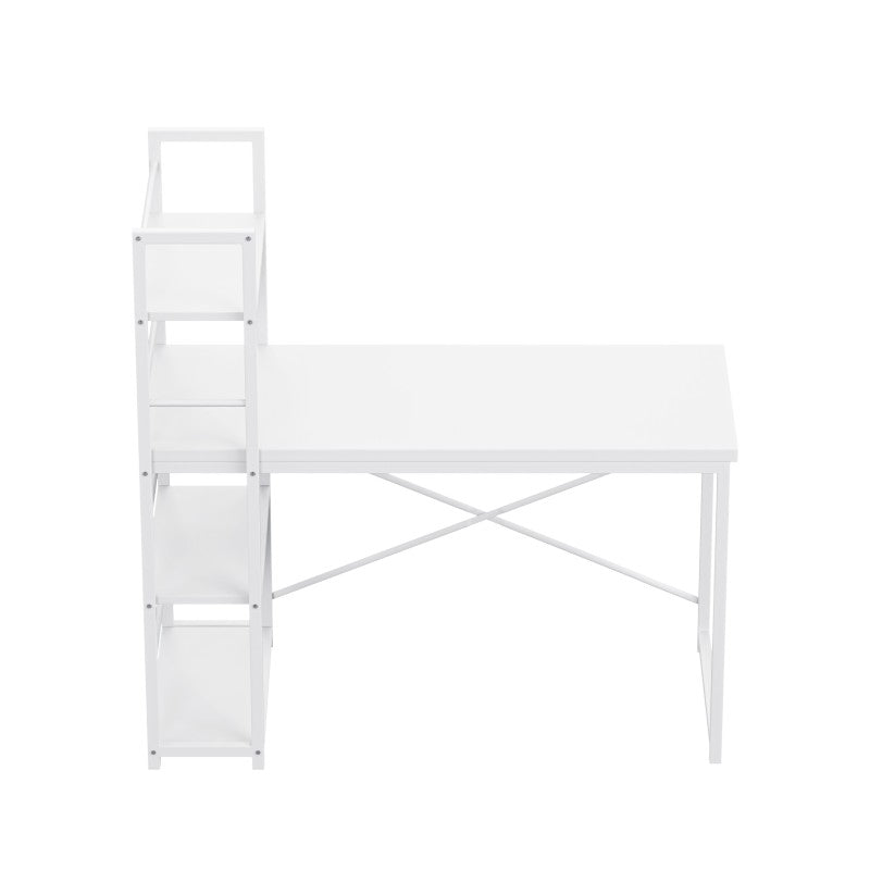 Biurko z półkami Mark Adler Leader 4.0 White 120 cm