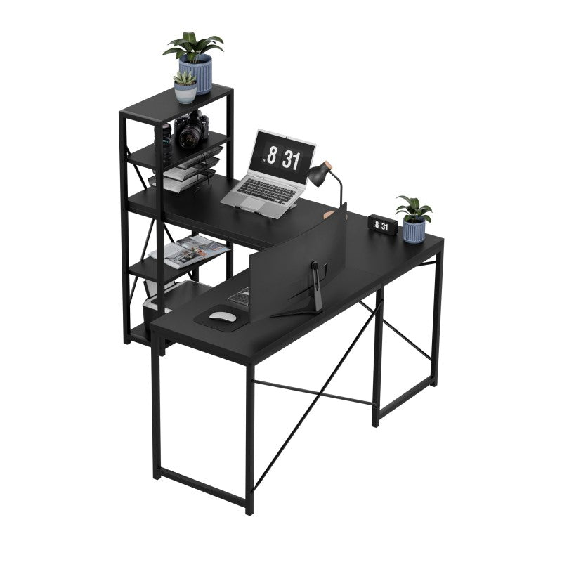 OUTLET Escritorio esquinero con estantes Mark Adler Leader 5.9 Black