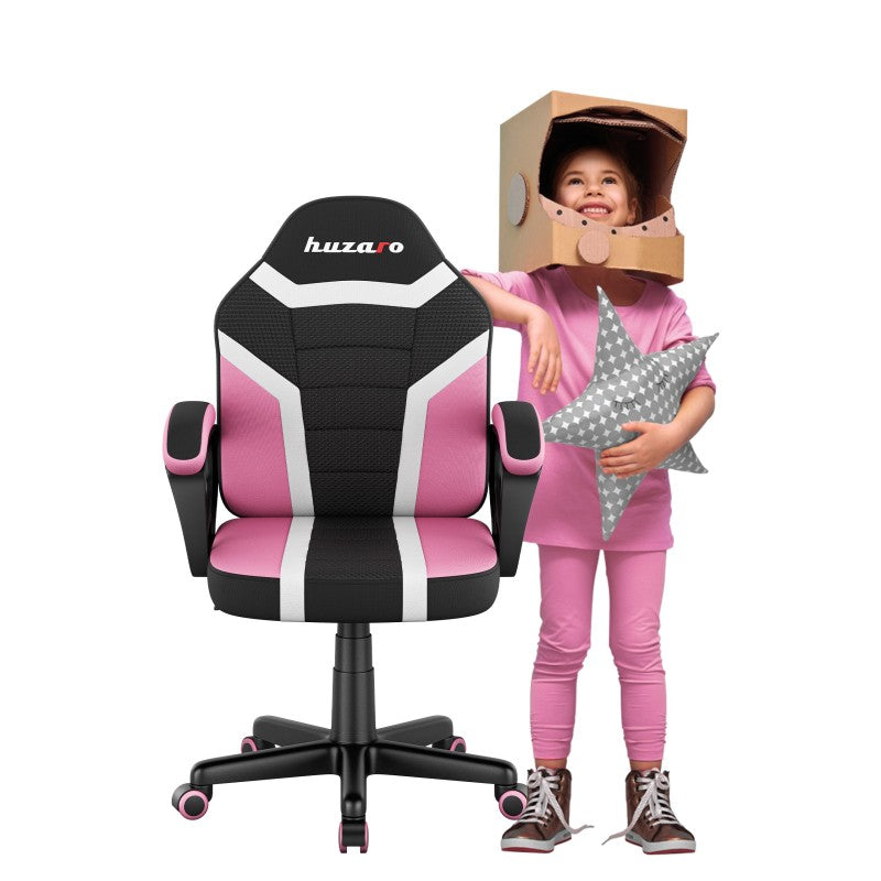 Fotel gamingowy dla dziecka HUZARO RANGER 1.0 Pink Mesh