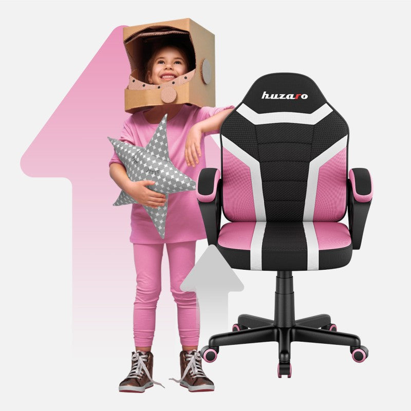 Fotel gamingowy dla dziecka HUZARO RANGER 1.0 Pink Mesh