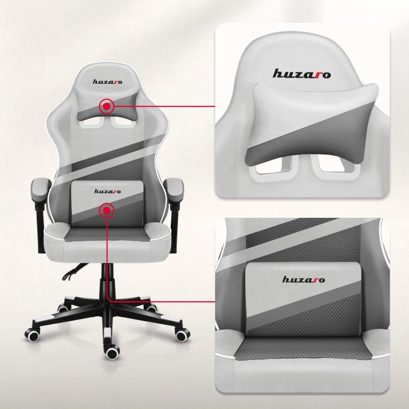 Fotel gamingowy HUZARO FORCE 4.4 White Mesh