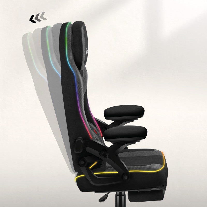 Fotel gamingowy Huzaro Force 4.6 RGB Smart Black Mesh