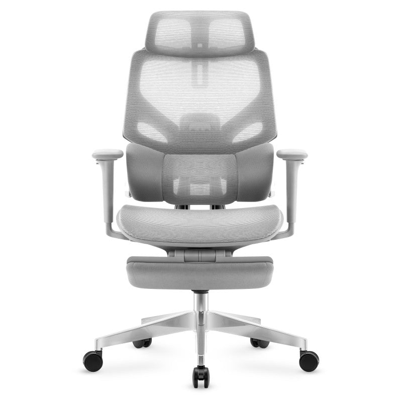 Fotel ergonomiczny z podnóżkiem Mark Adler Expert 8.7 Grey Mesh