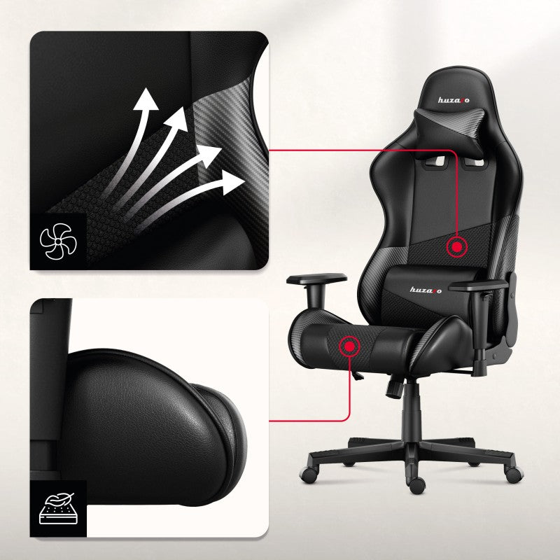 Fotel Gamingowy HUZARO FORCE 6.2 Carbon
