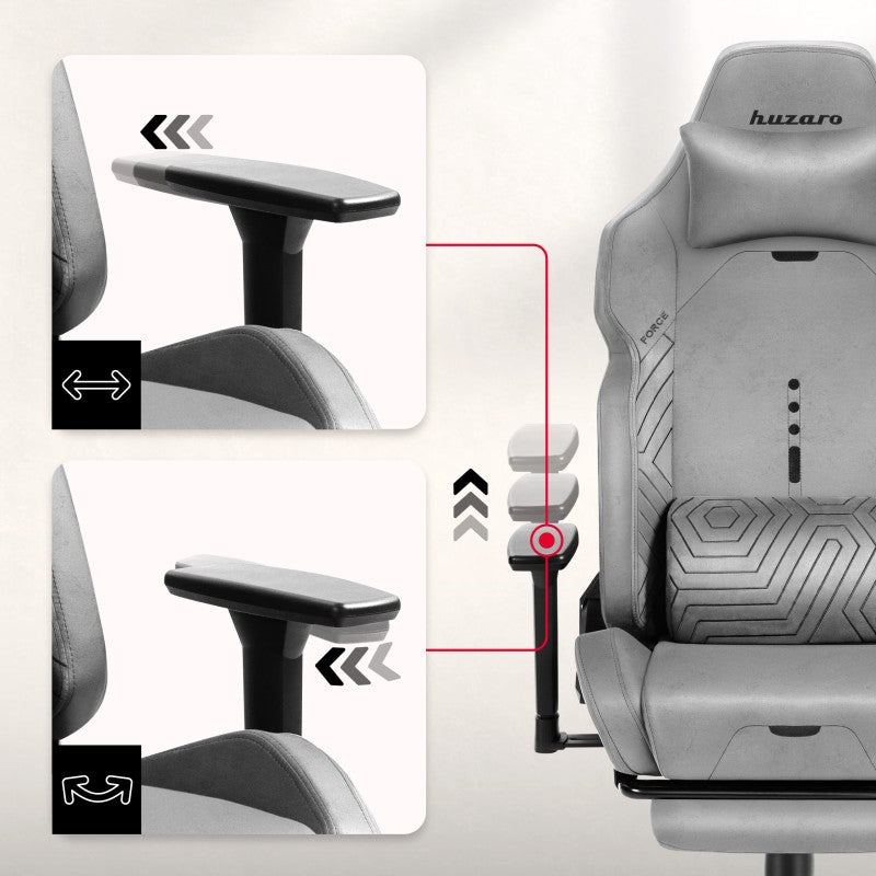 Fotel Gamingowy HUZARO FORCE 8.1 Grey