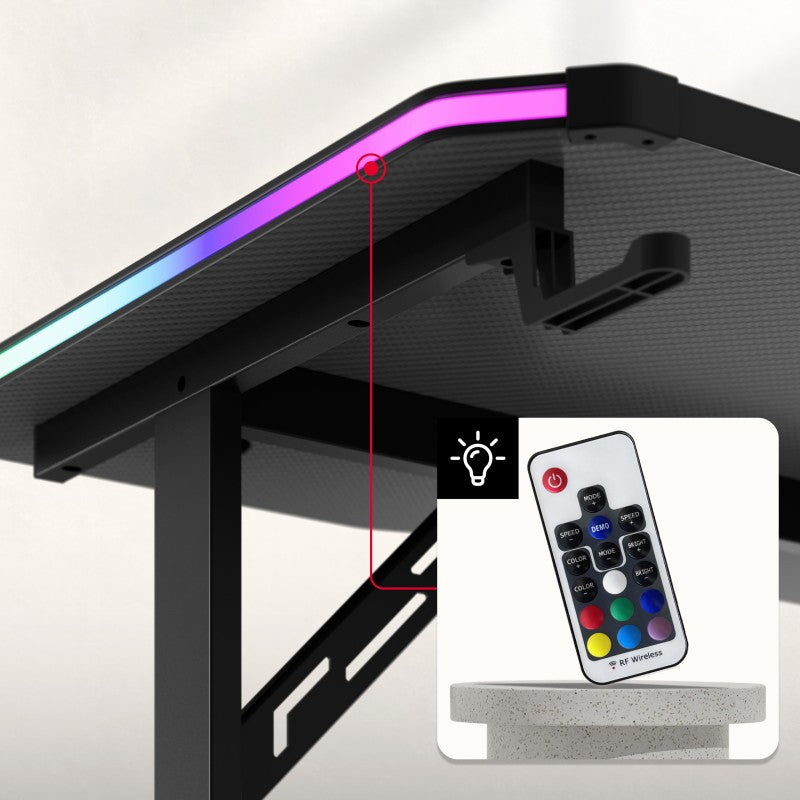 Biurko gamingowe LED Huzaro Hero 3.6 RGB Black