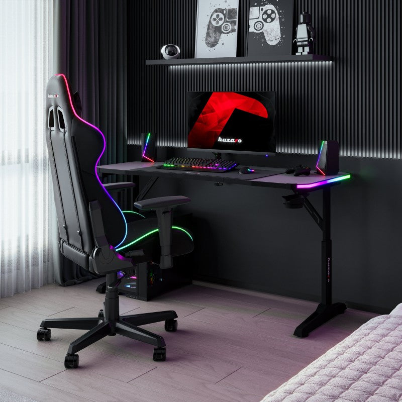 Biurko gamingowe LED Huzaro Hero 3.6 RGB Black