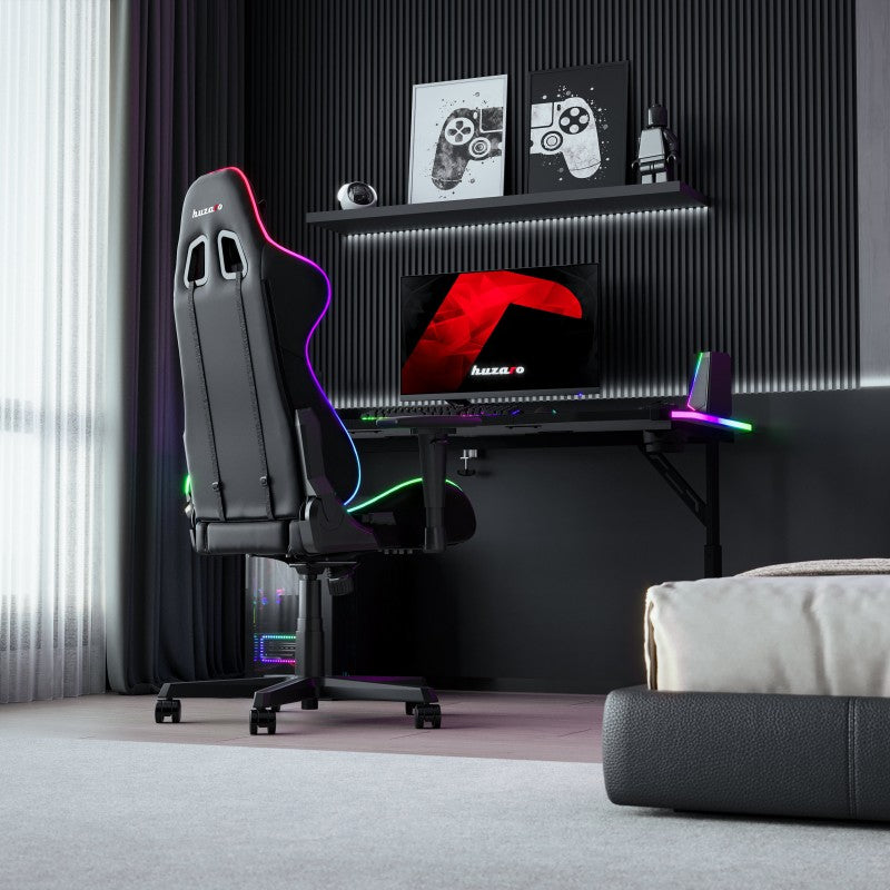 Biurko gamingowe LED Huzaro Hero 3.6 RGB Black