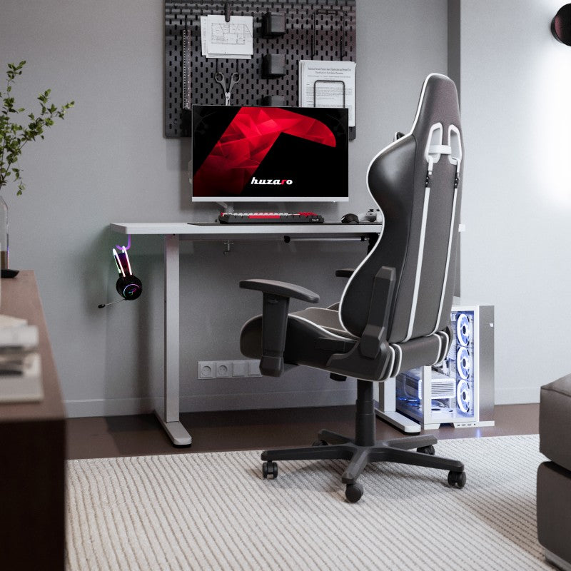 Biurko elektryczne gamingowe Huzaro Hero 8.1 White