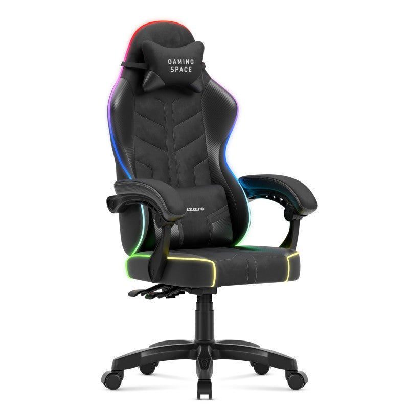 Fotel gamingowy welurowy Huzaro Force 2.7 RGB Black