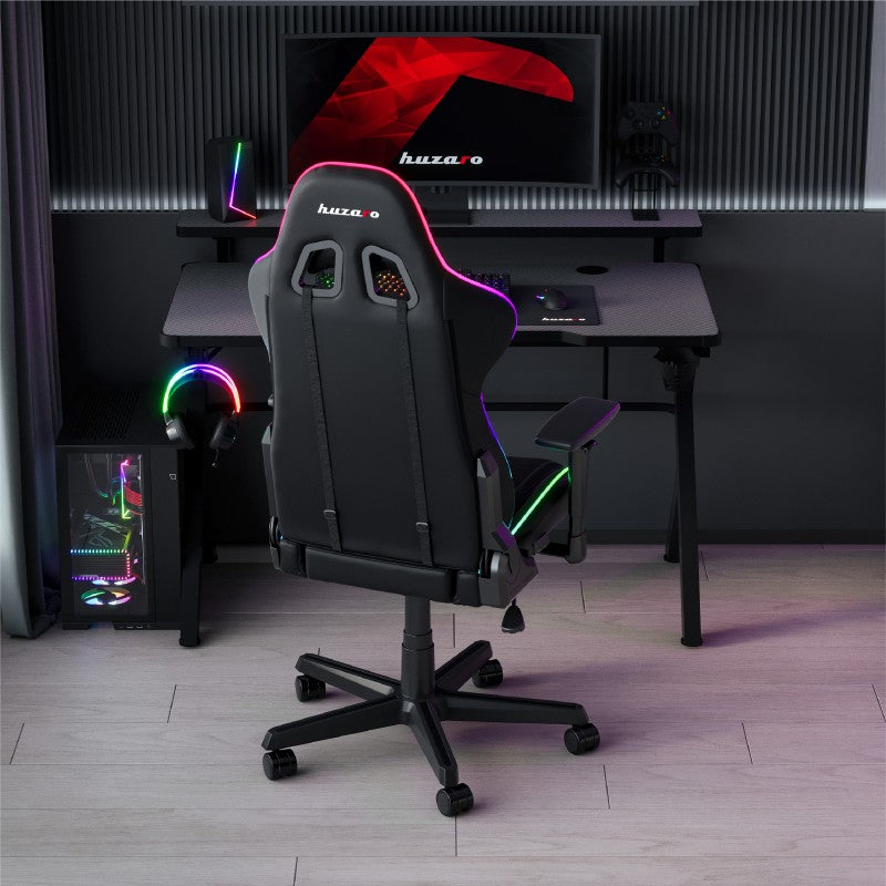 Biurko Gamingowe Huzaro Hero 5.0 RGB LED Black 120 cm