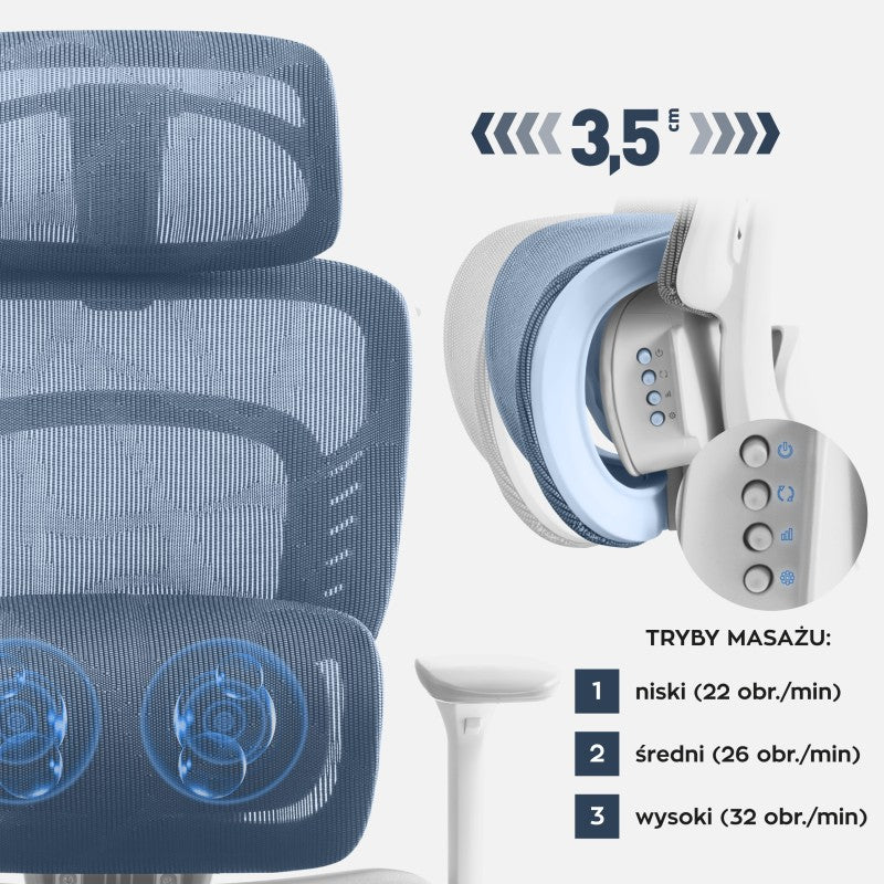 Fotel biurowy z masażem Mark Adler Visioner 6.1 Grey