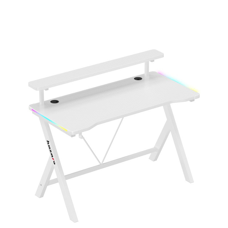 Biurko gamingowe LED Huzaro Hero 1.9 RGB White 120 cm