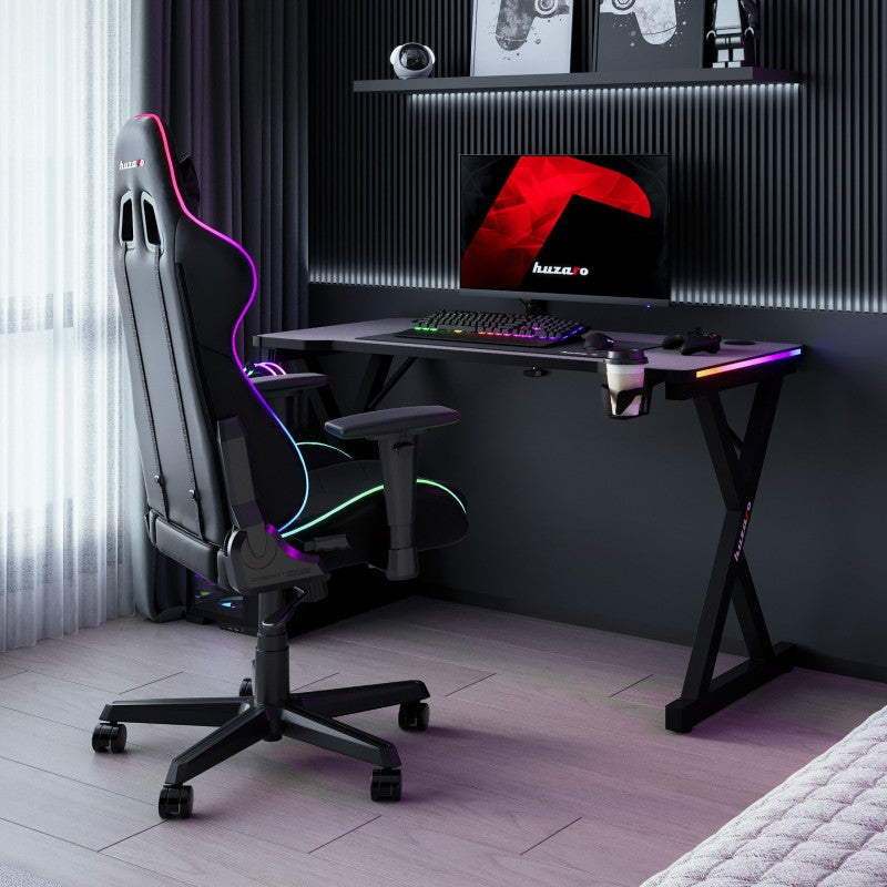 Biurko gamingowe LED Huzaro Hero 2.3 RGB 120 cm