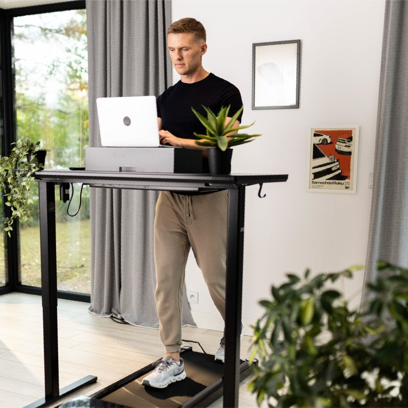 Biurko elektryczne ze szklanym blatem Mark Adler Leader 8.5 Black 120 cm
