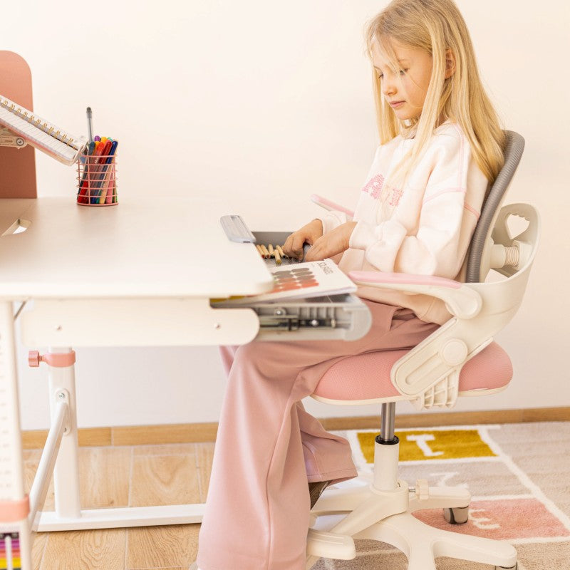 Fotel do biurka dla dziecka Mark Adler Junior 4.3 Pink-grey
