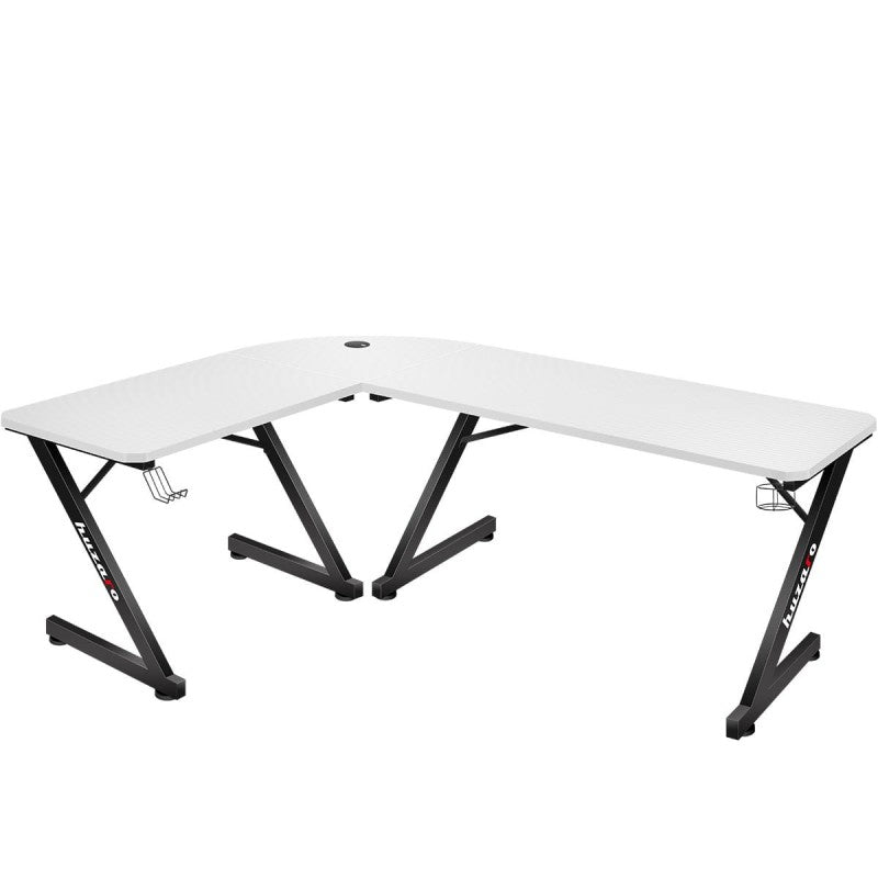 Biurko narożne gamingowe Huzaro Hero 7.0 White 154 cm