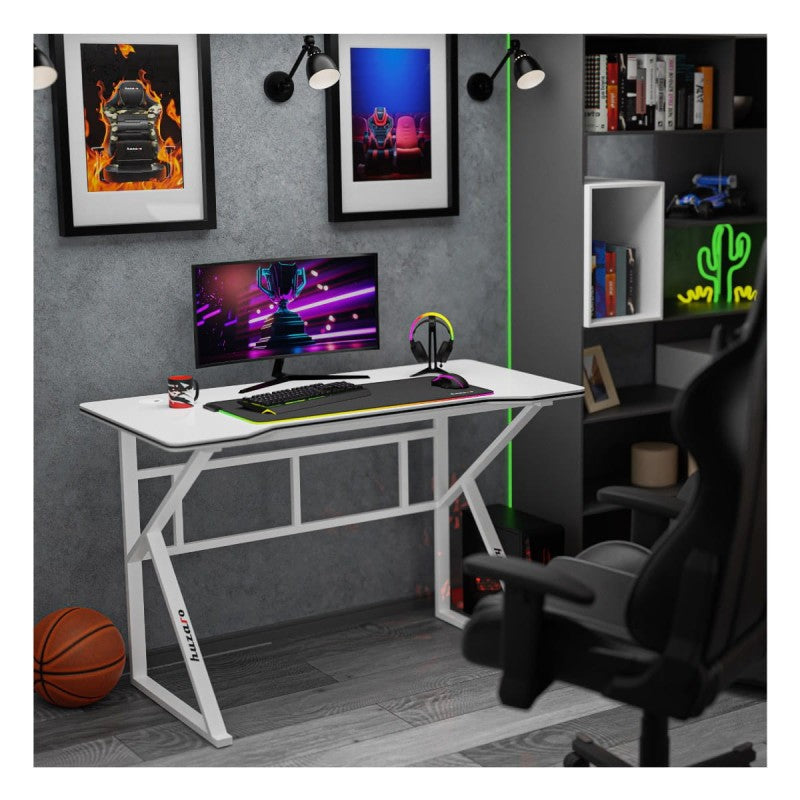 Biurko Gamingowe Huzaro Hero 1.6 White 120 cm