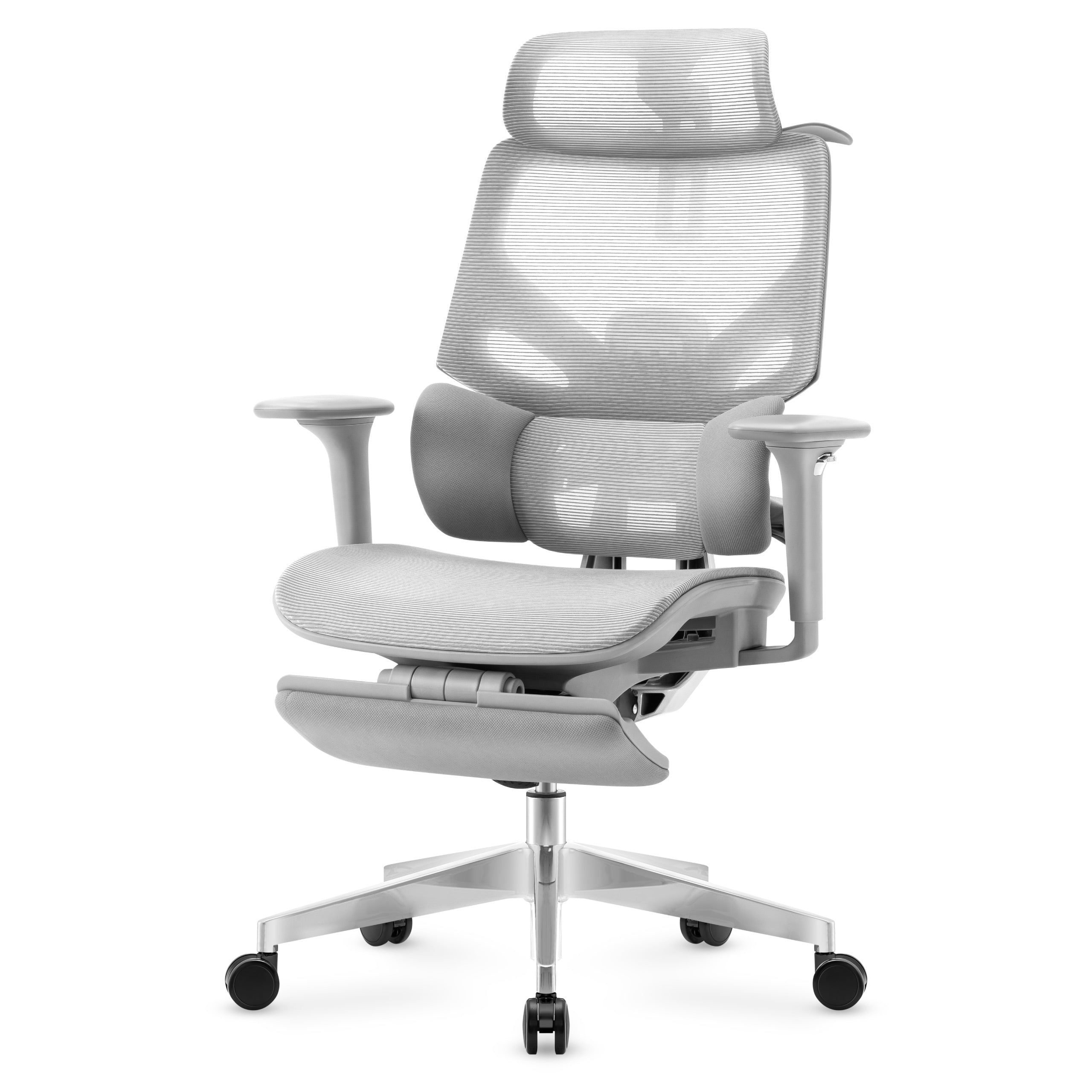 Sillón ergonómico con reposapiés Mark Adler Expert 8.7 Grey Mesh
