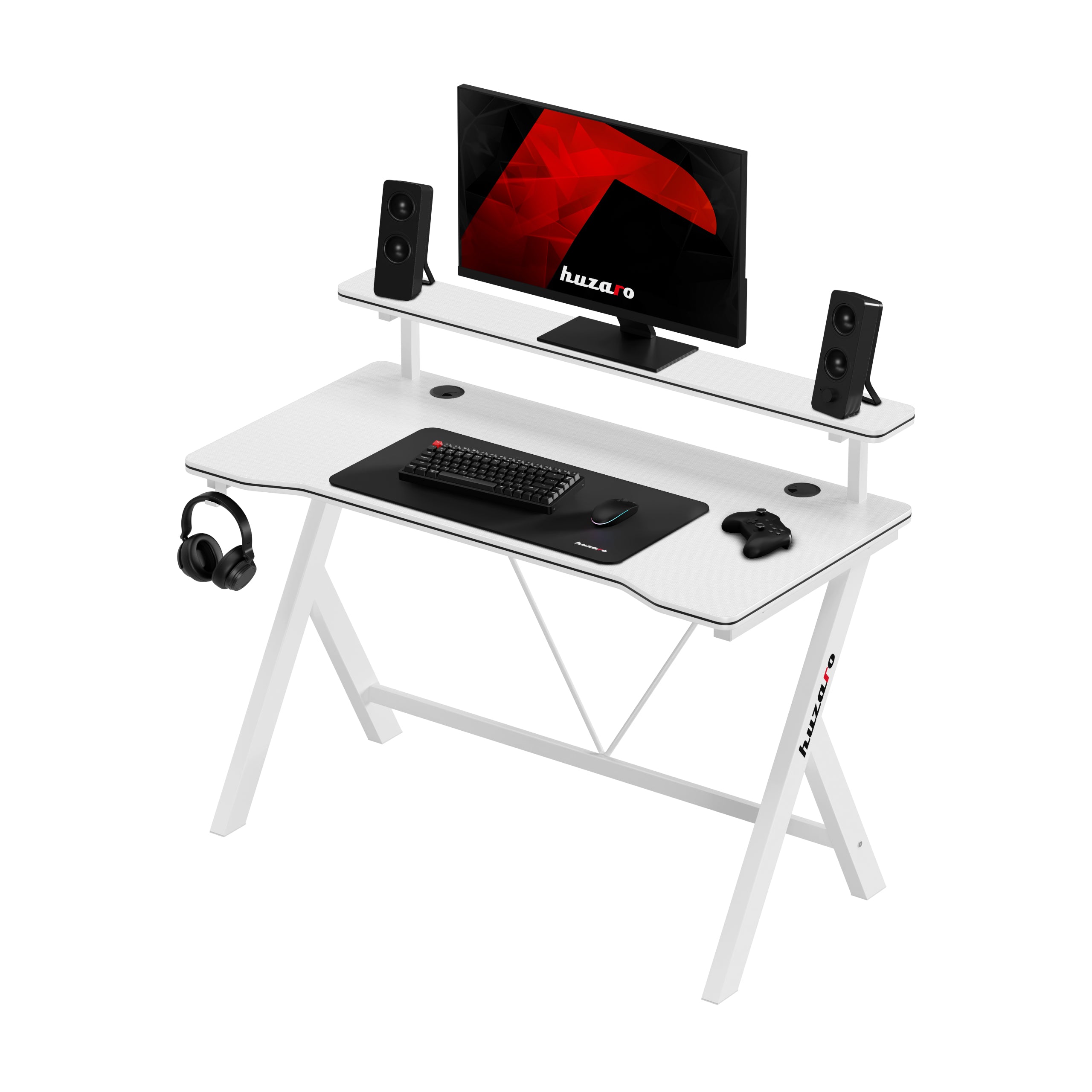Escritorio para videojuegos de 120 cm Huzaro Hero 1.9 Blanco