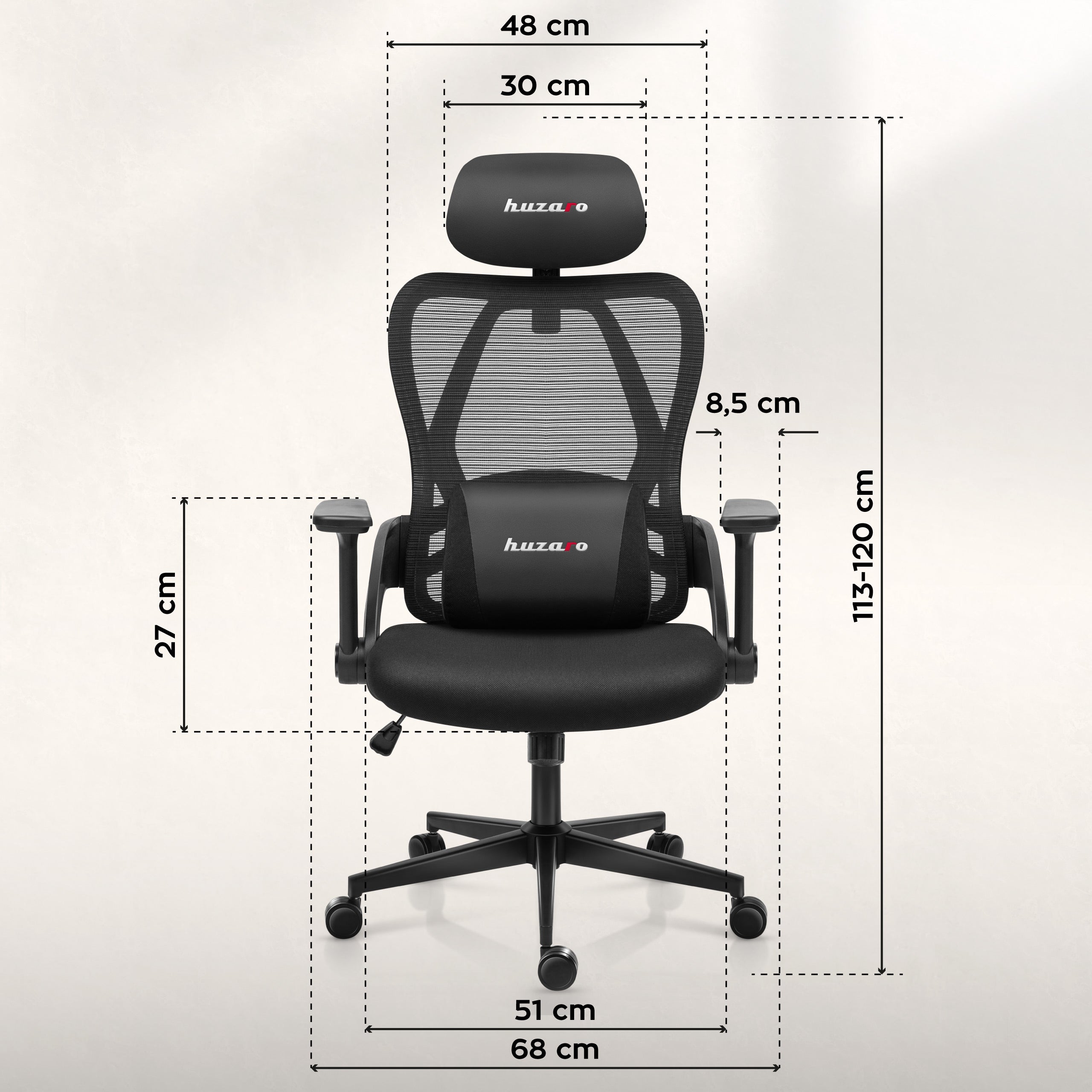 Sillón gaming Huzaro Combat 2.7 Black