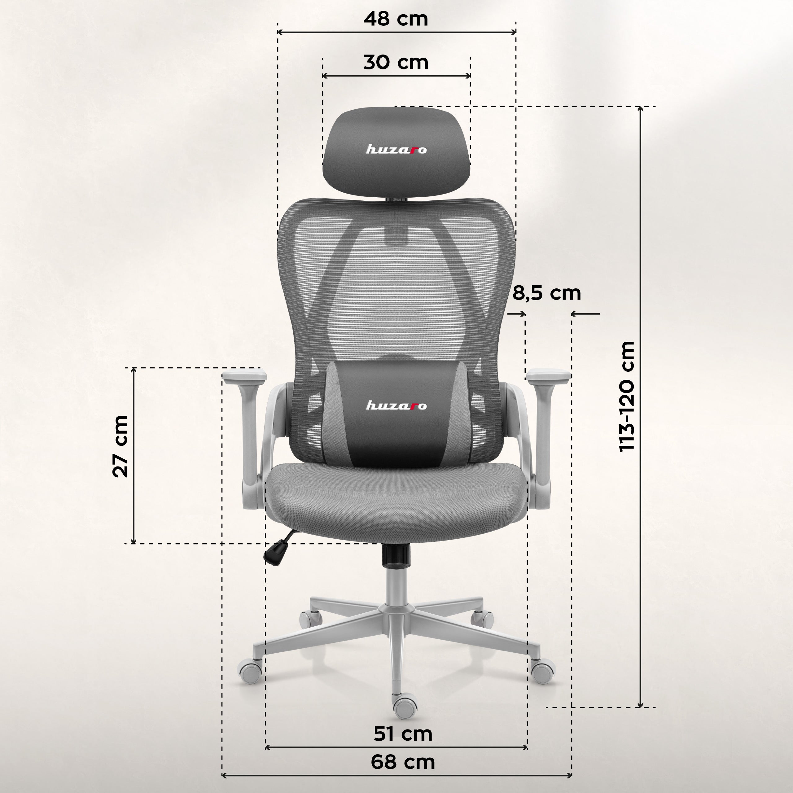 Sillón gaming Huzaro Combat 2.7 Grey