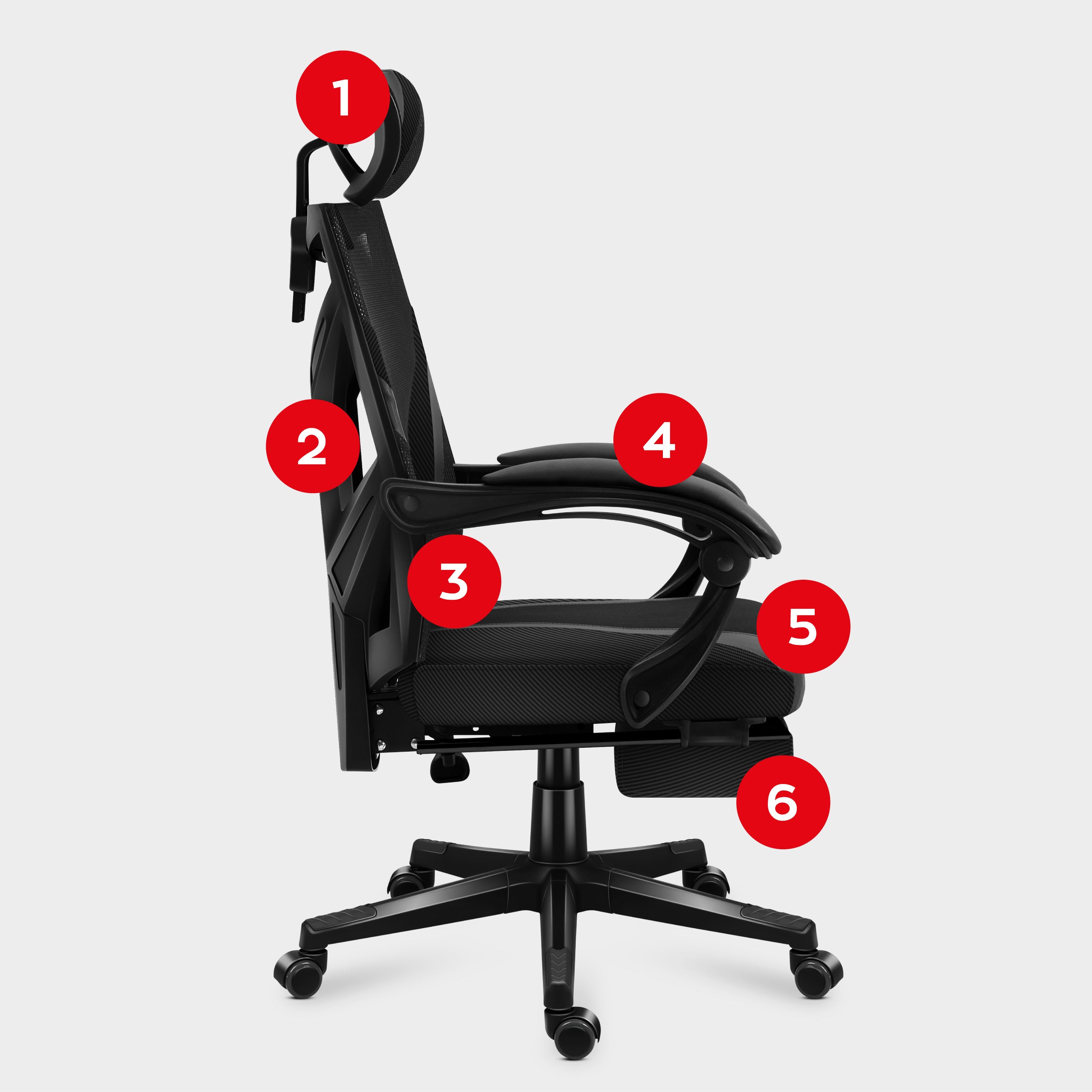 Sillón gaming HUZARO COMBAT 5.0 Negro