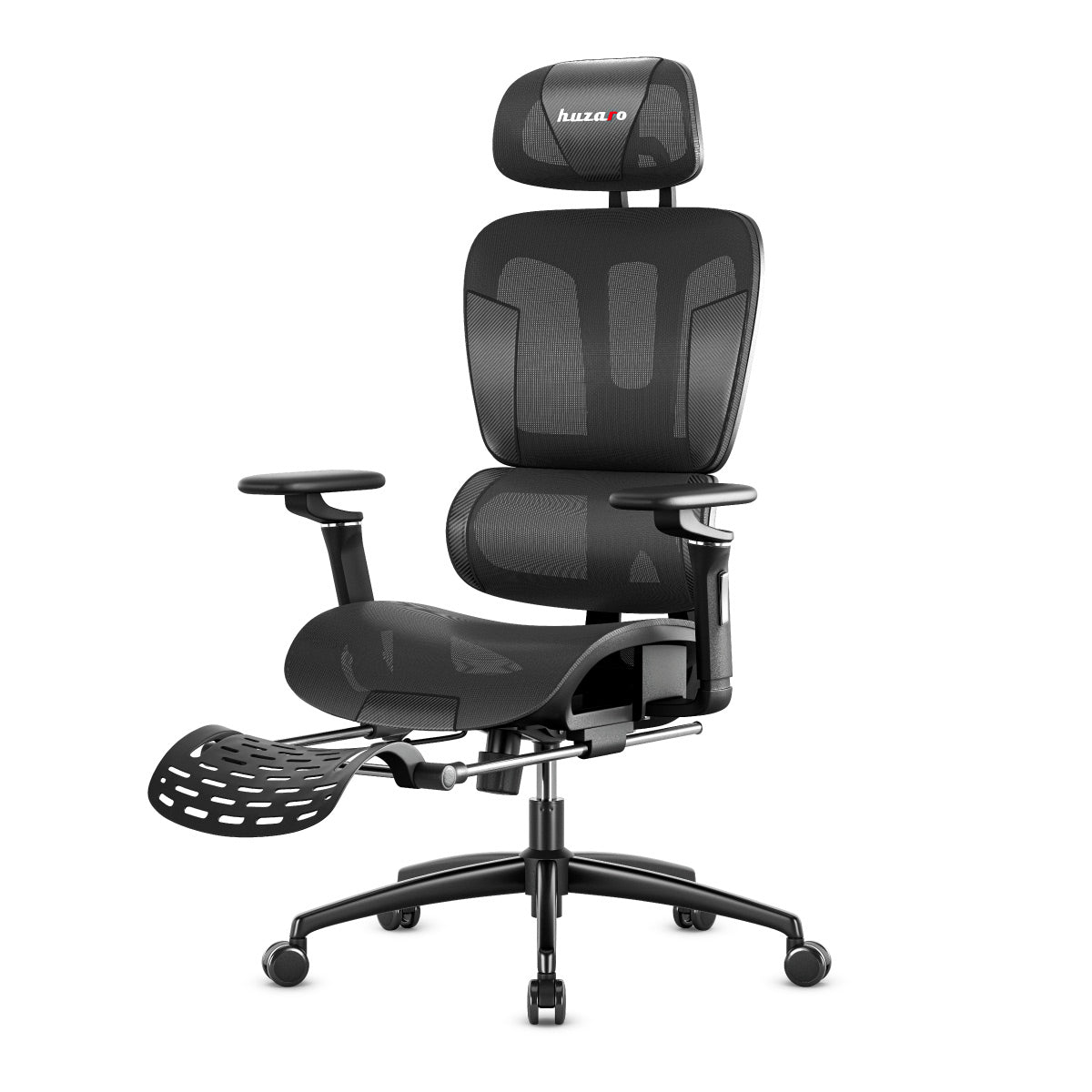 Sillón gaming con reposapiés HUZARO COMBAT 7.9 Negro
