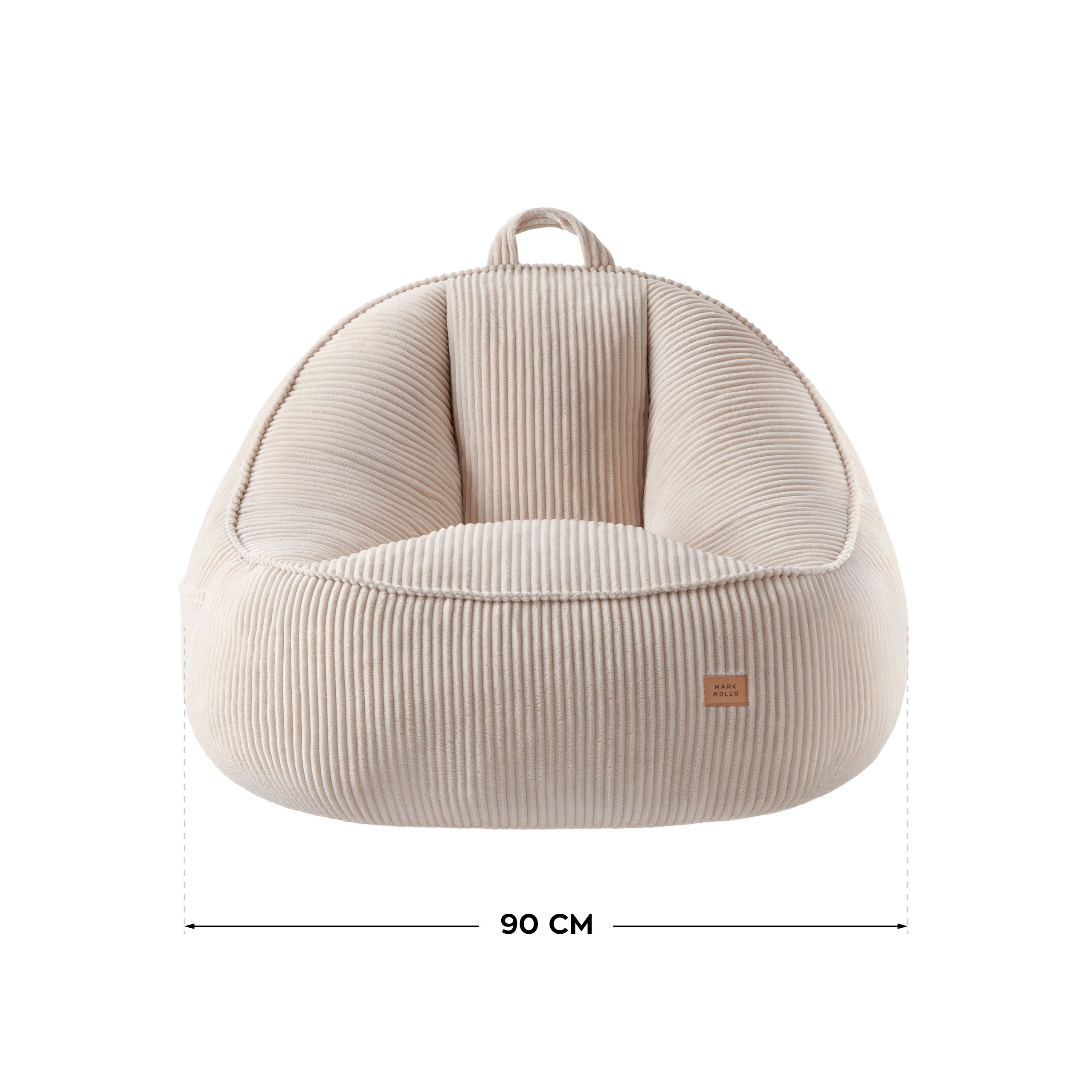 Puf con respaldo de pana Mark Adler Comfy 4.0 Beige