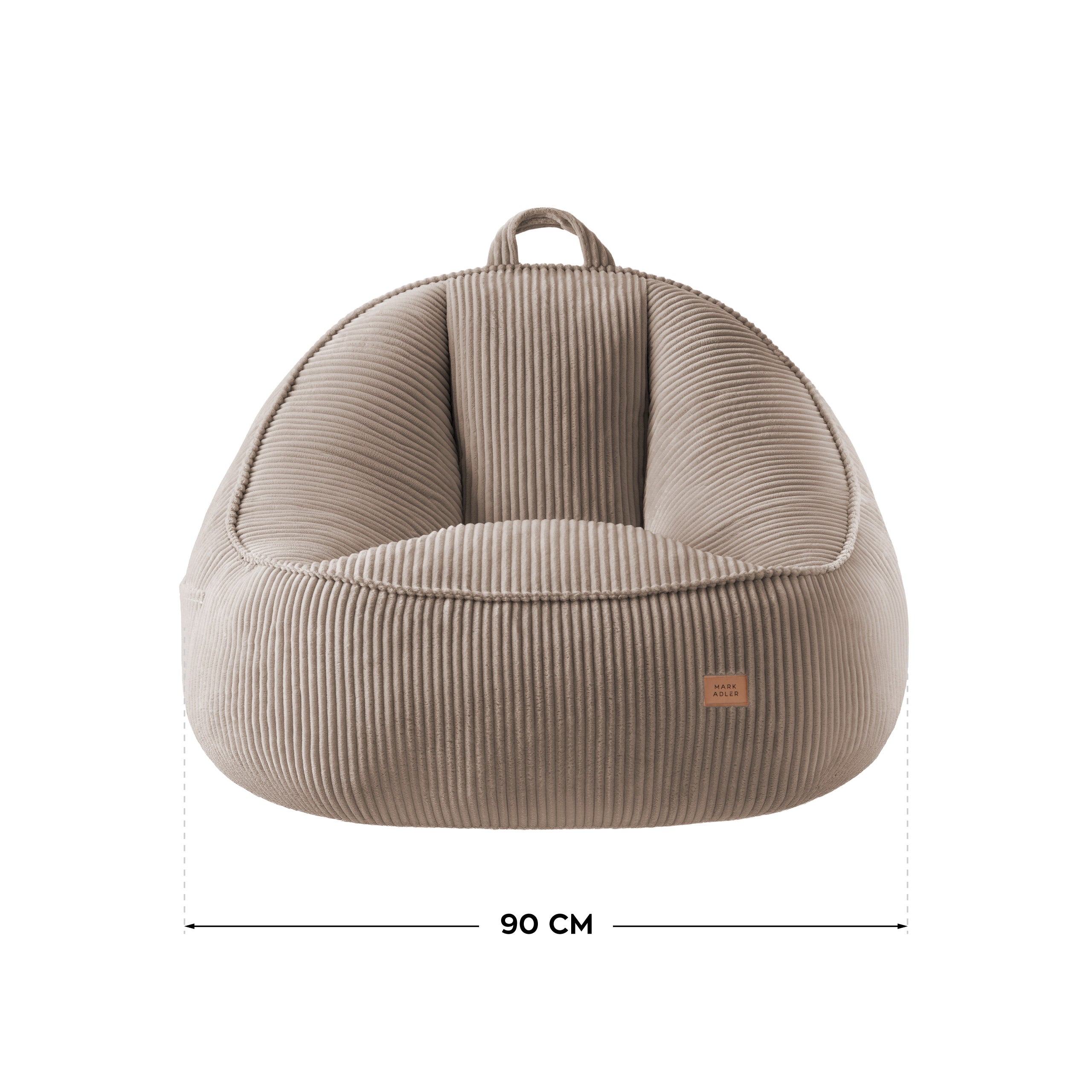 Puf con respaldo de pana Mark Adler Comfy 4.0 Taupe