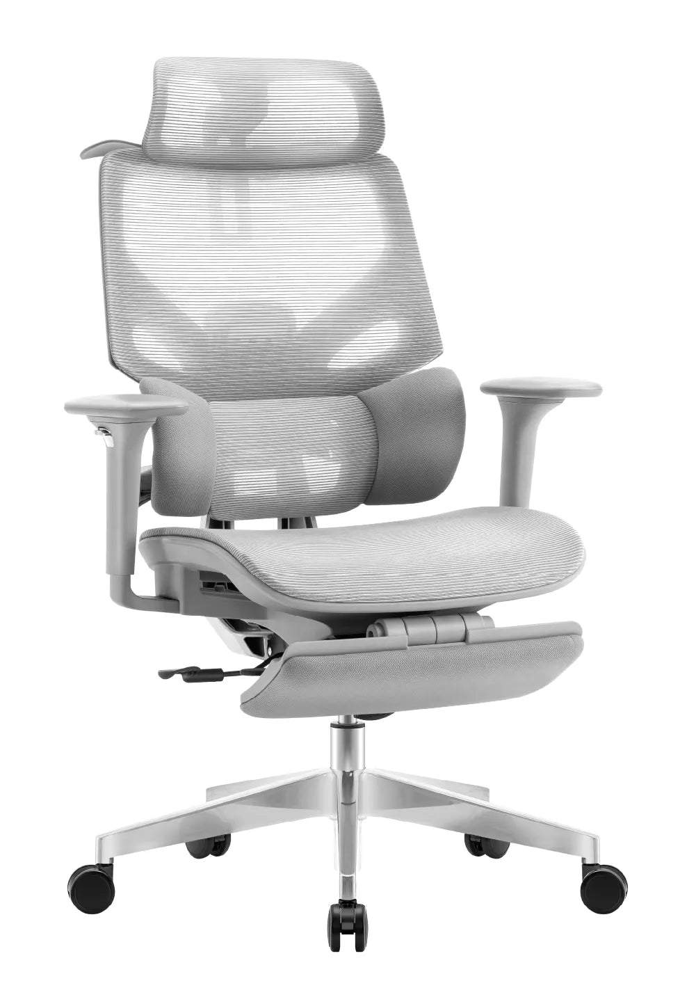 Sillón ergonómico con reposapiés Mark Adler Expert 8.7 Grey Mesh