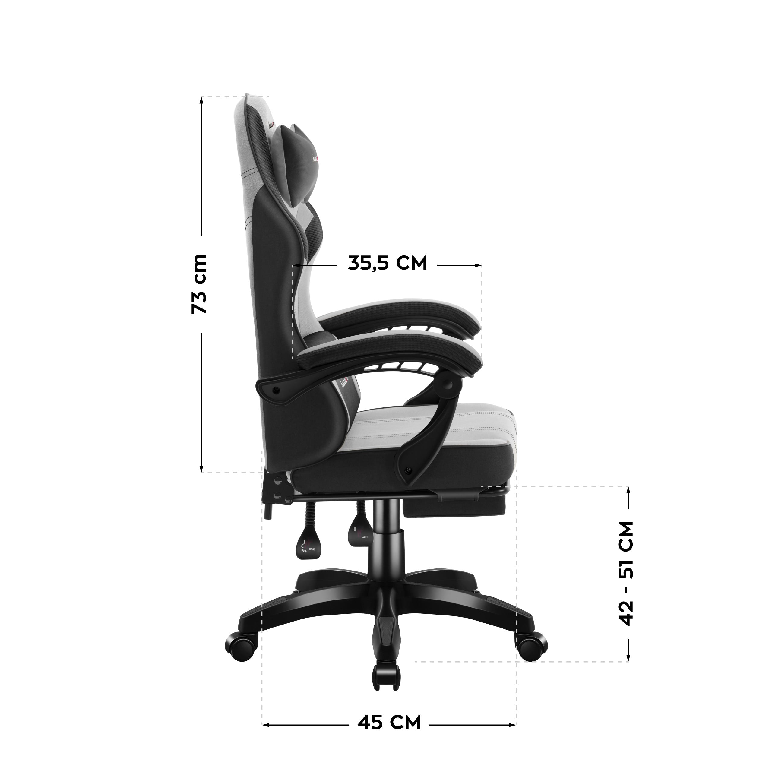 Sillón gaming Huzaro Force 3.7 Grey