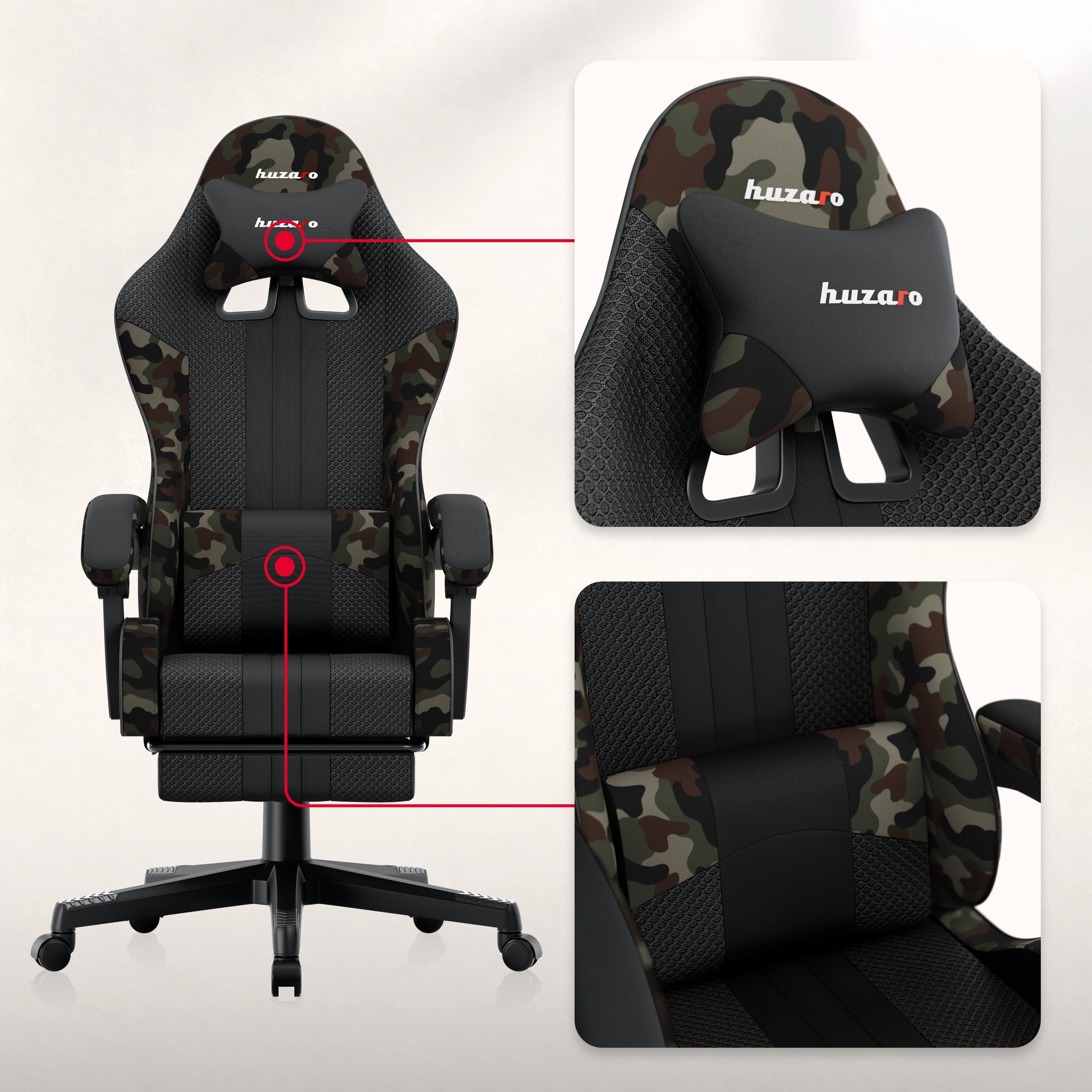 Sillón gaming Huzaro Force 4.7 Camo Mesh