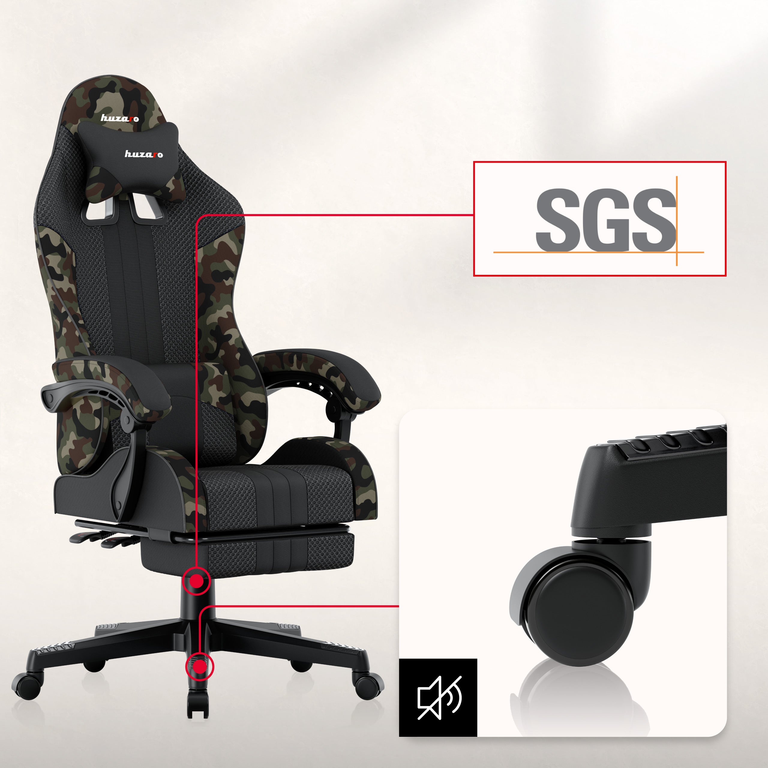 Sillón gaming Huzaro Force 4.7 Camo Mesh