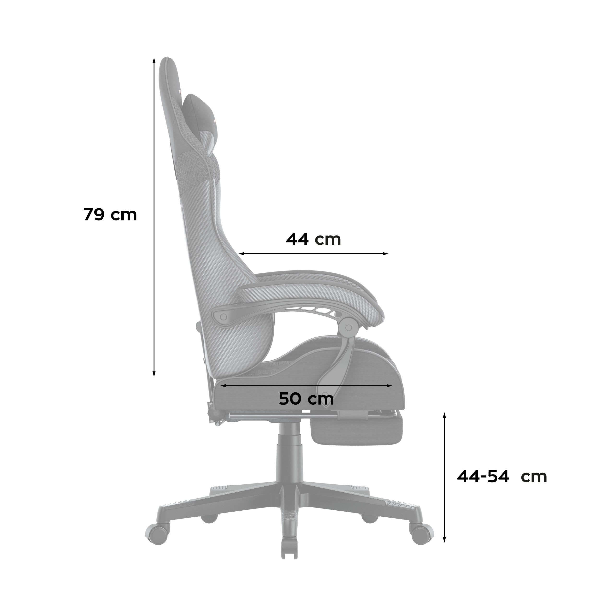 Sillón gaming HUZARO Force 4.7 Carbon Mesh