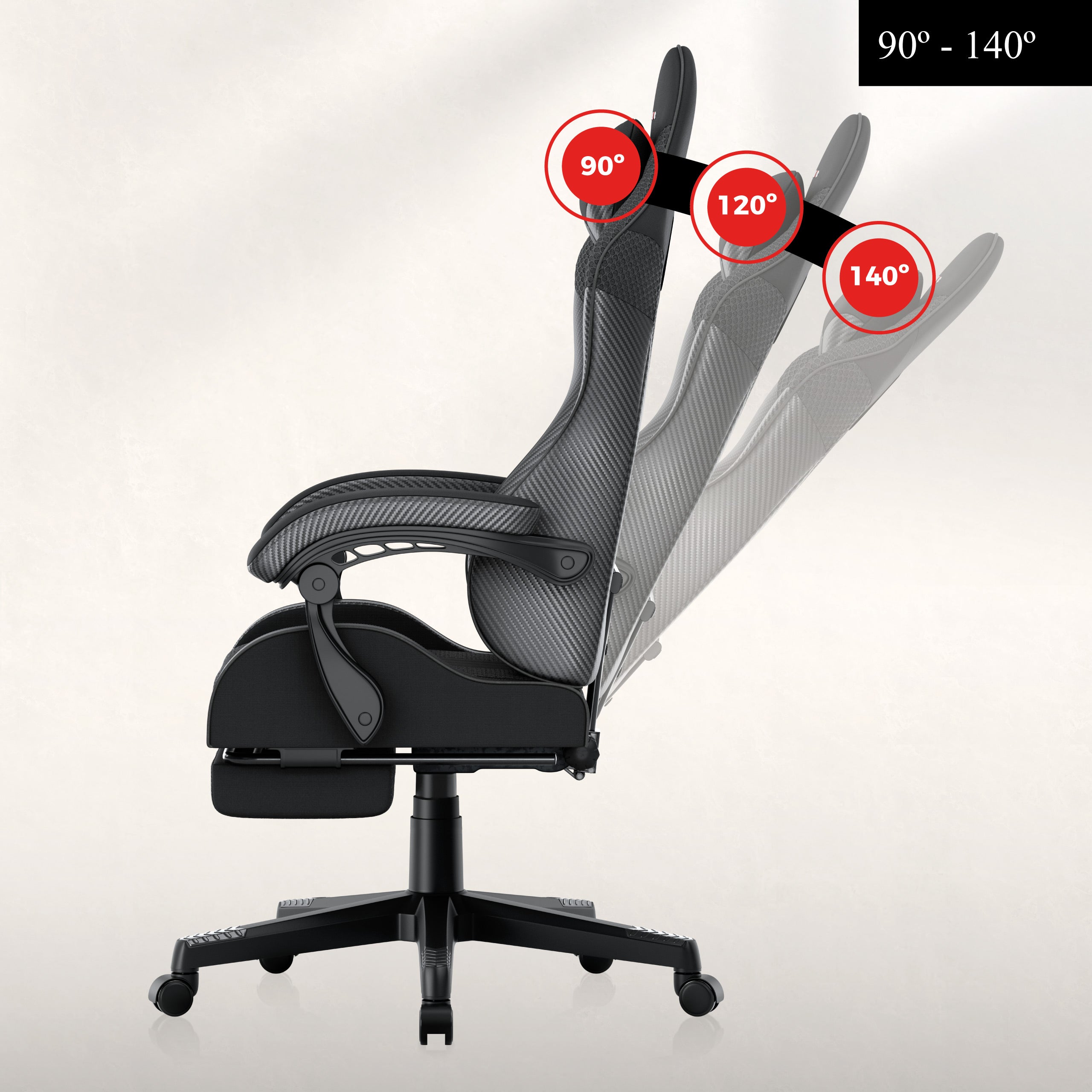 Sillón gaming HUZARO Force 4.7 Carbon Mesh