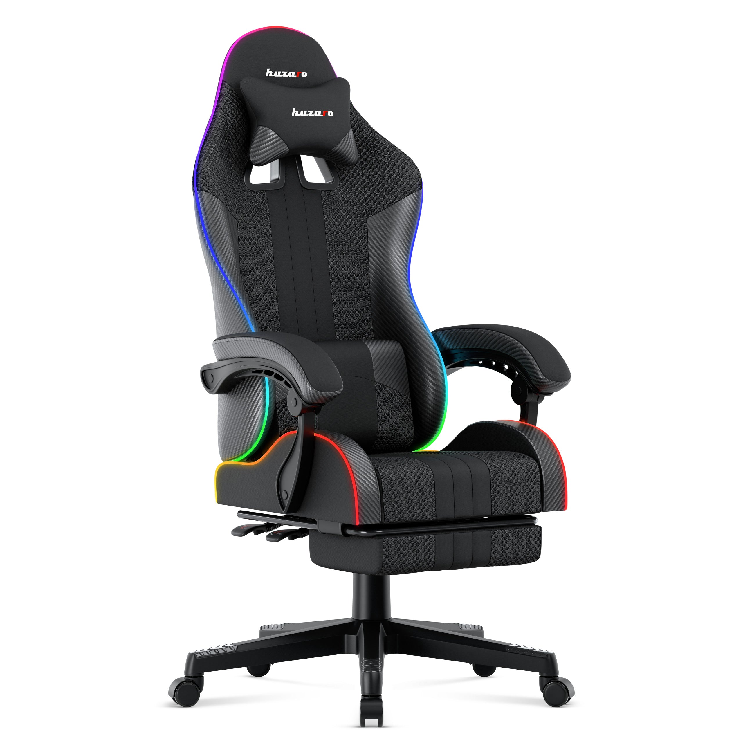 Sillón gaming HUZARO Force 4.7 RGB Black Mesh