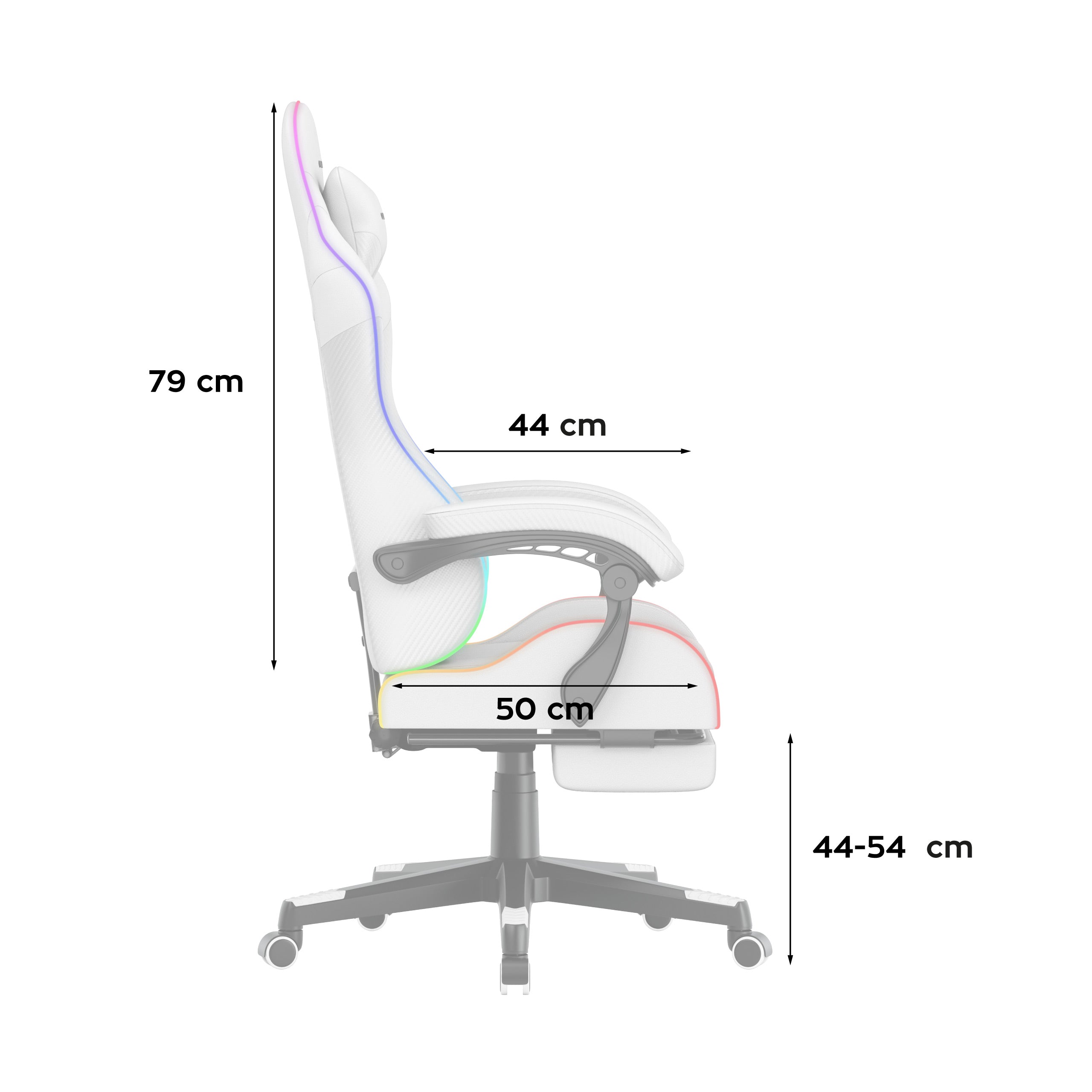 Sillón gaming HUZARO Force 4.7 RGB blanco