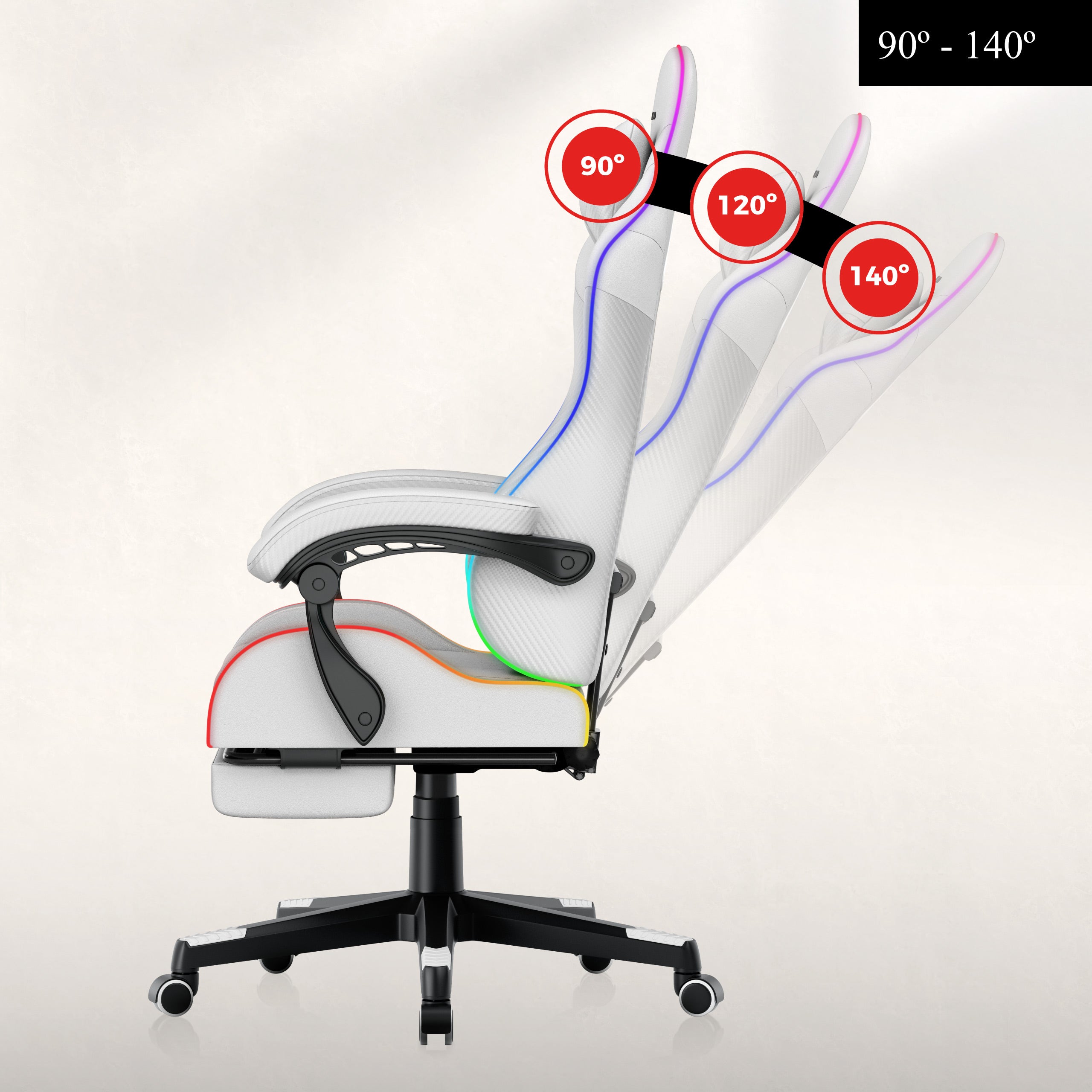 Sillón gaming HUZARO Force 4.7 RGB blanco