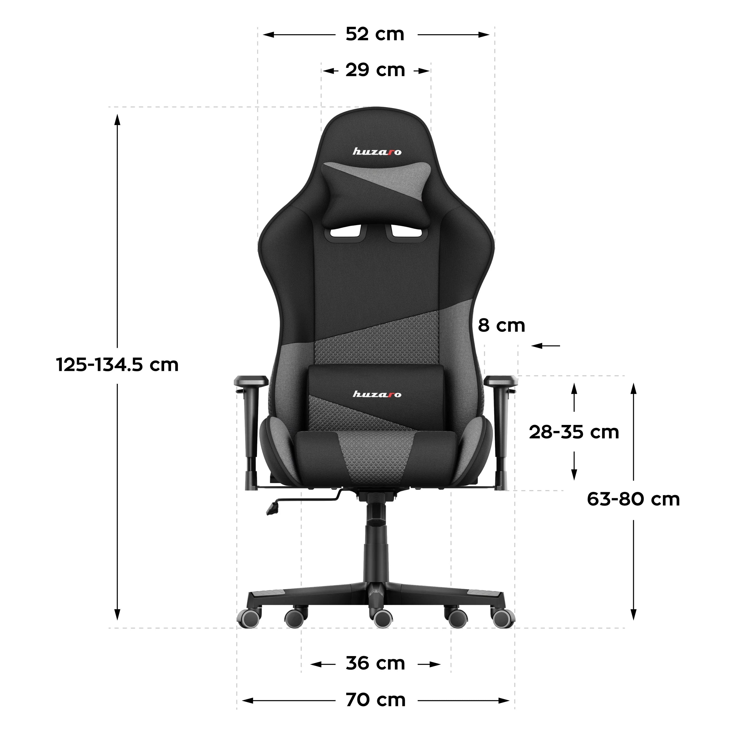Sillón gaming HUZARO FORCE 6.2 Grey Mesh