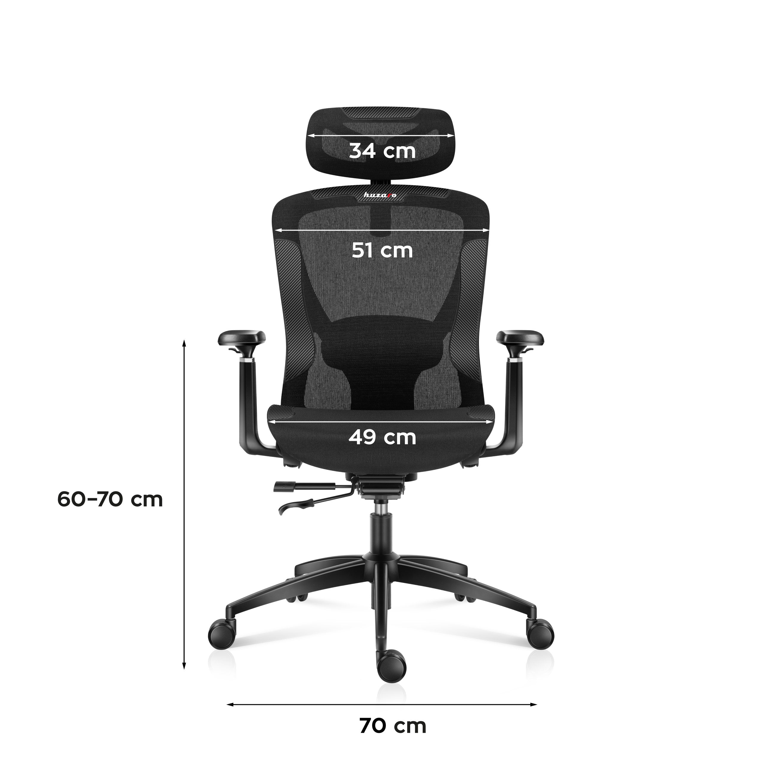 Sillón gaming Huzaro Combat 7.3 Black Mesh