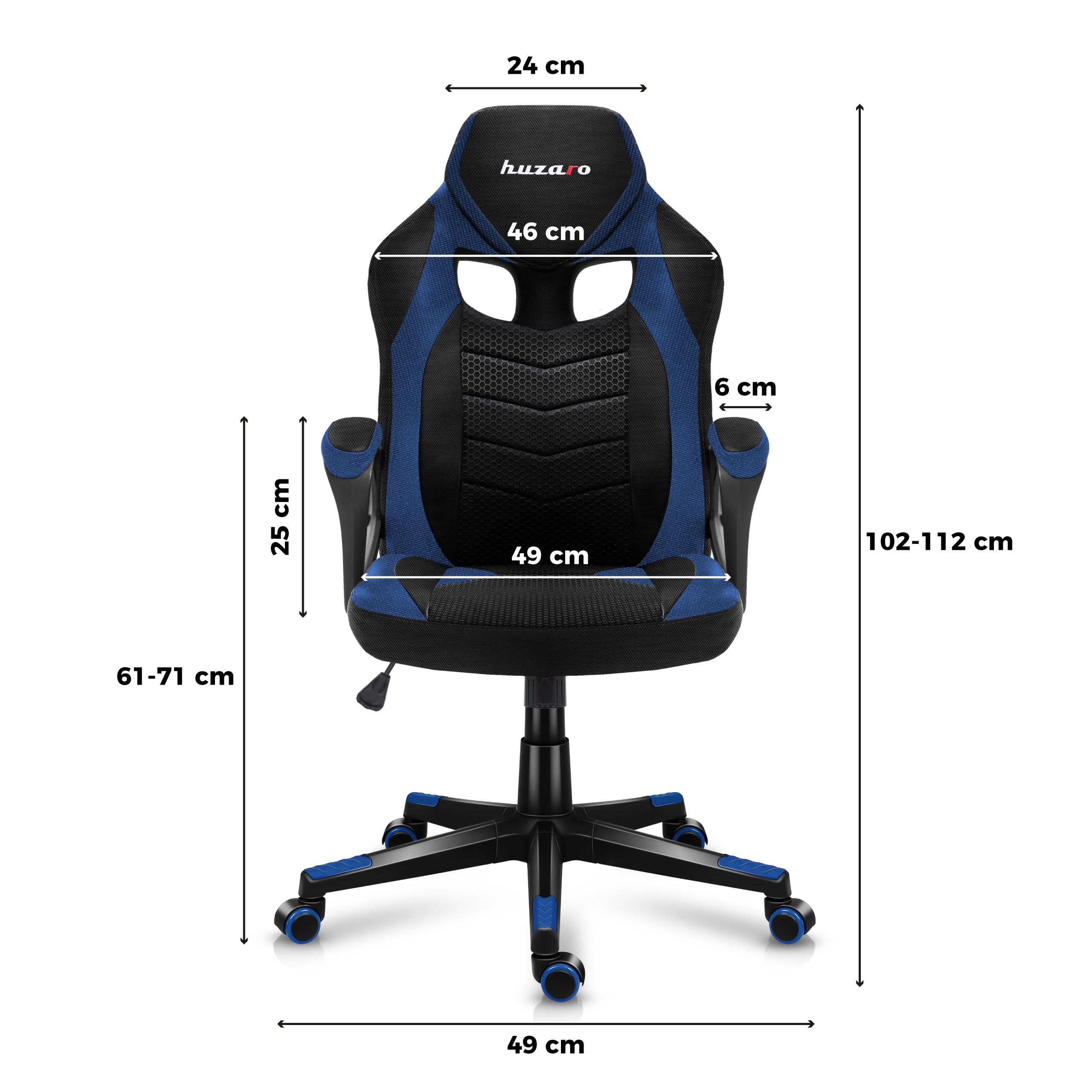 Sillón gaming HUZARO FORCE 2.5 Blue Mesh