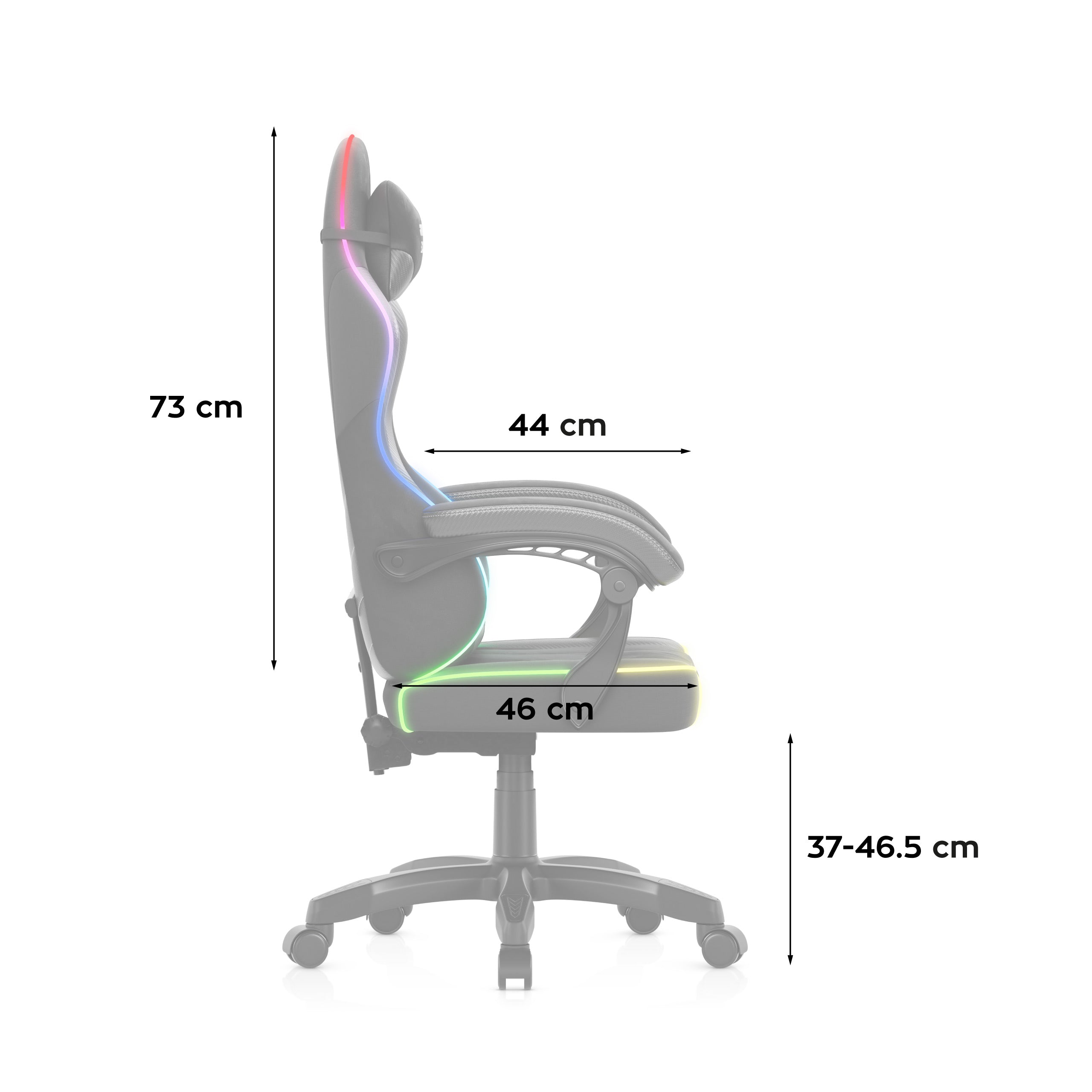 Sillón gaming de terciopelo Huzaro Force 2.7 RGB Black