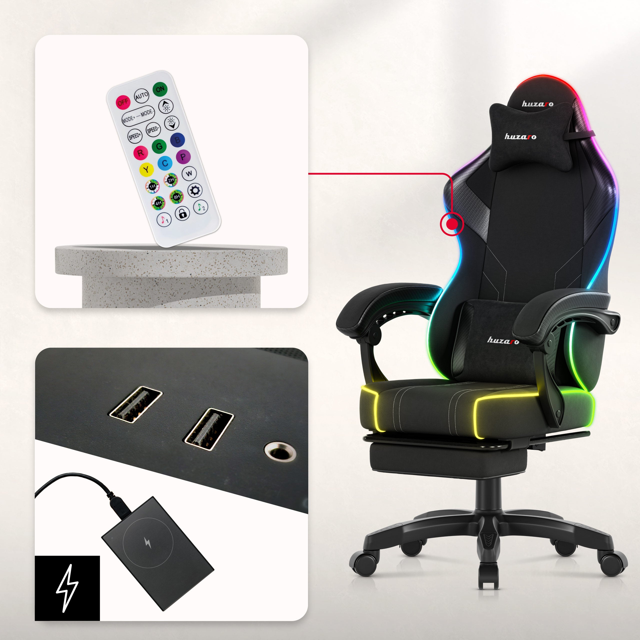 Iluminación RGB controlada por mando a distancia