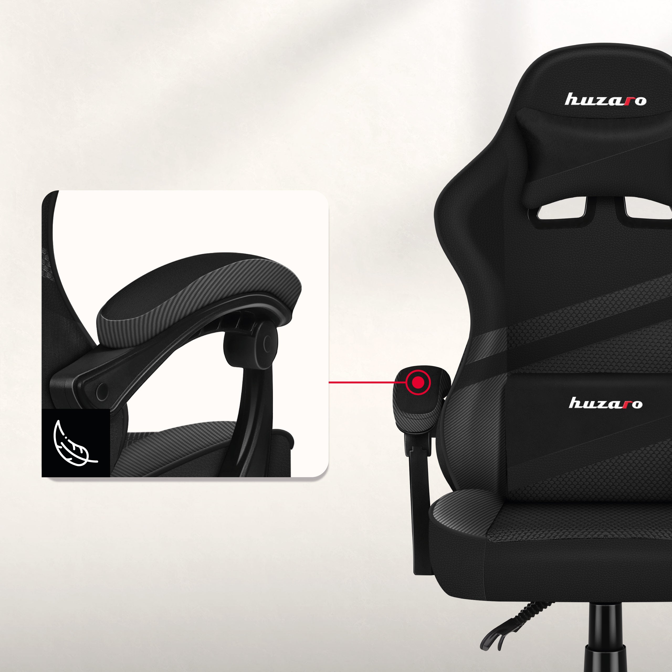 Sillón gaming HUZARO FORCE 4.4 Carbon