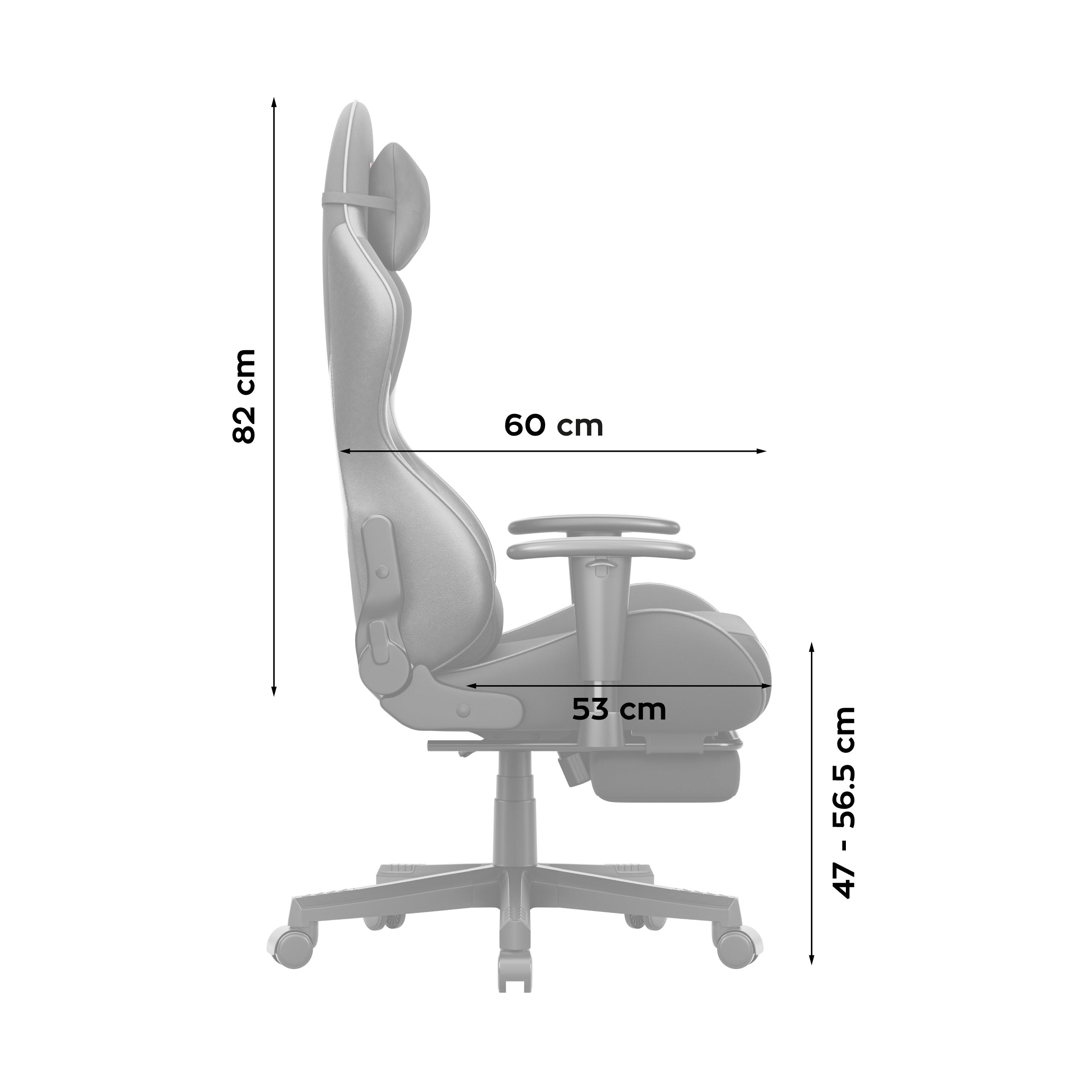 Sillón gaming Huzaro Force 5.7 Black Carbon