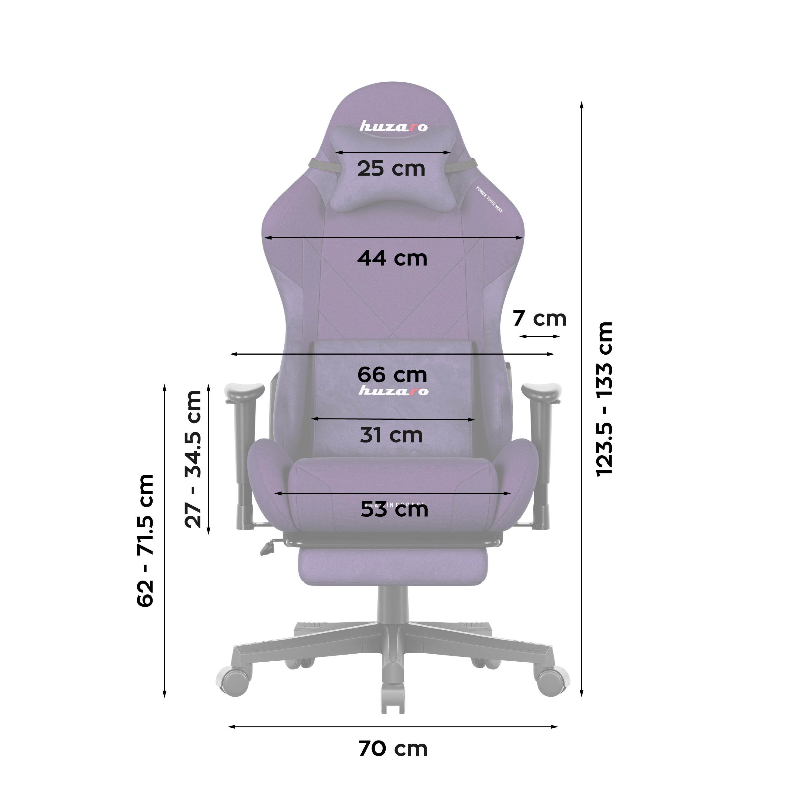 Sillón gaming Huzaro Force 5.7 Purple