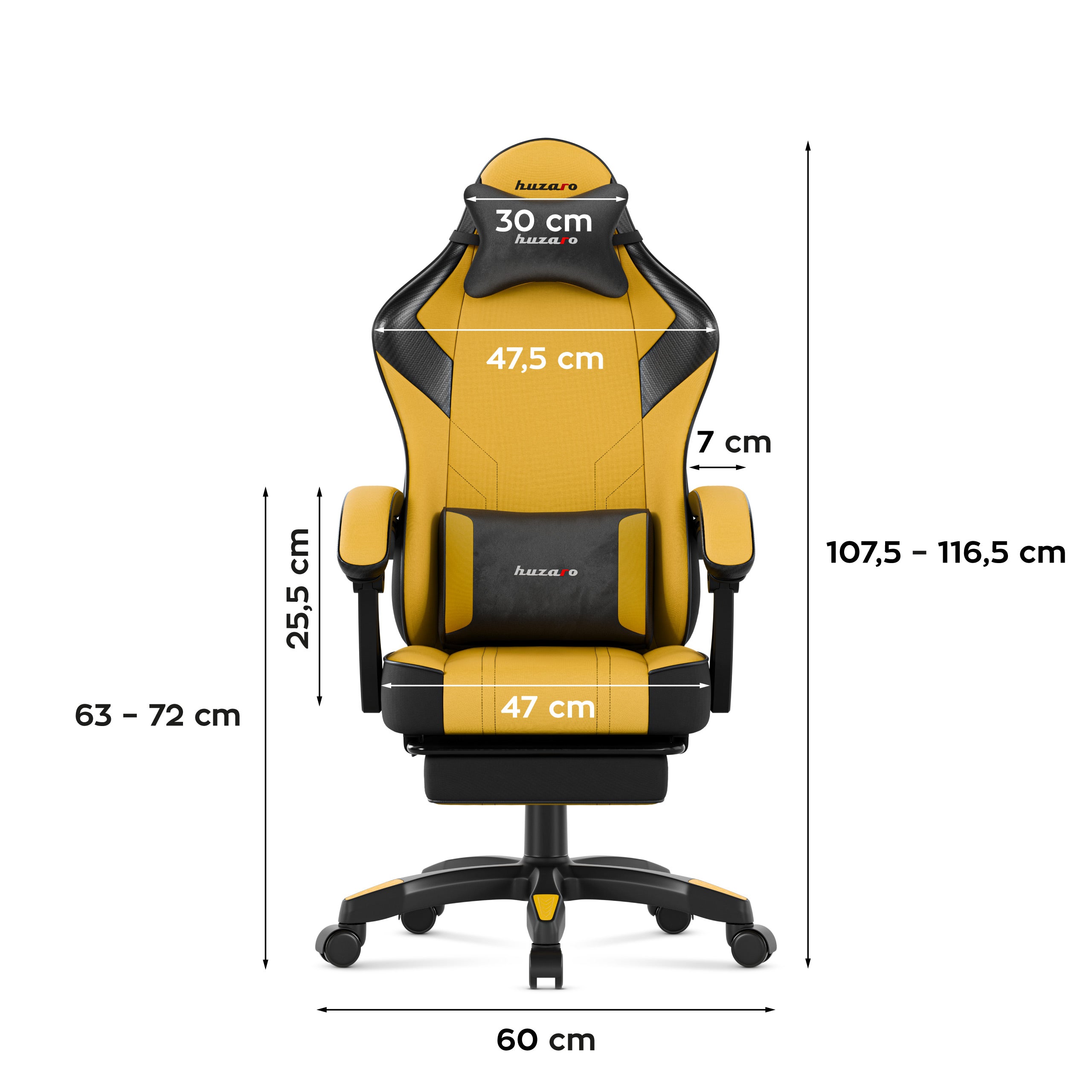 Sillón gaming Huzaro Force 3.7 Yellow