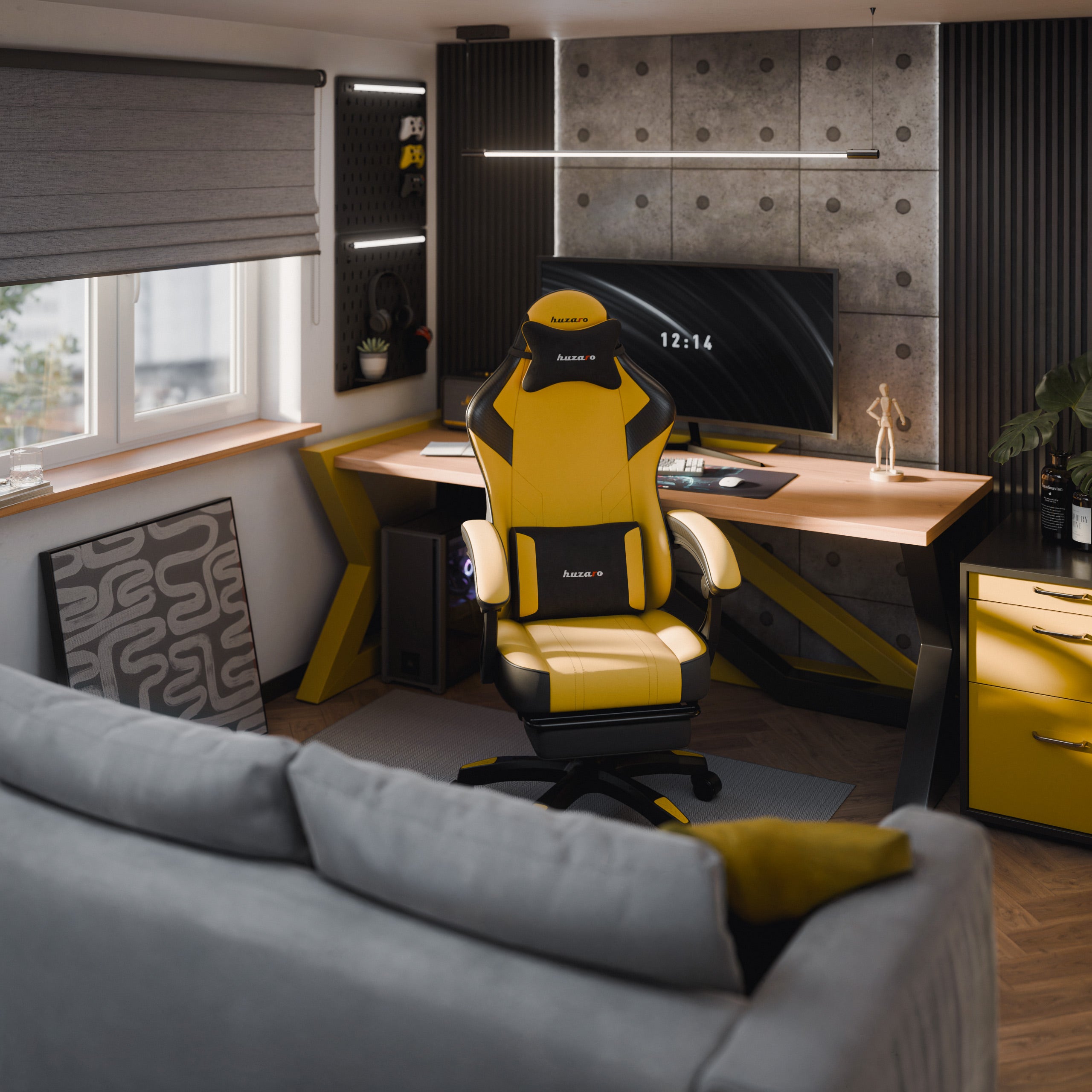 Sillón gaming Huzaro Force 3.7 Yellow