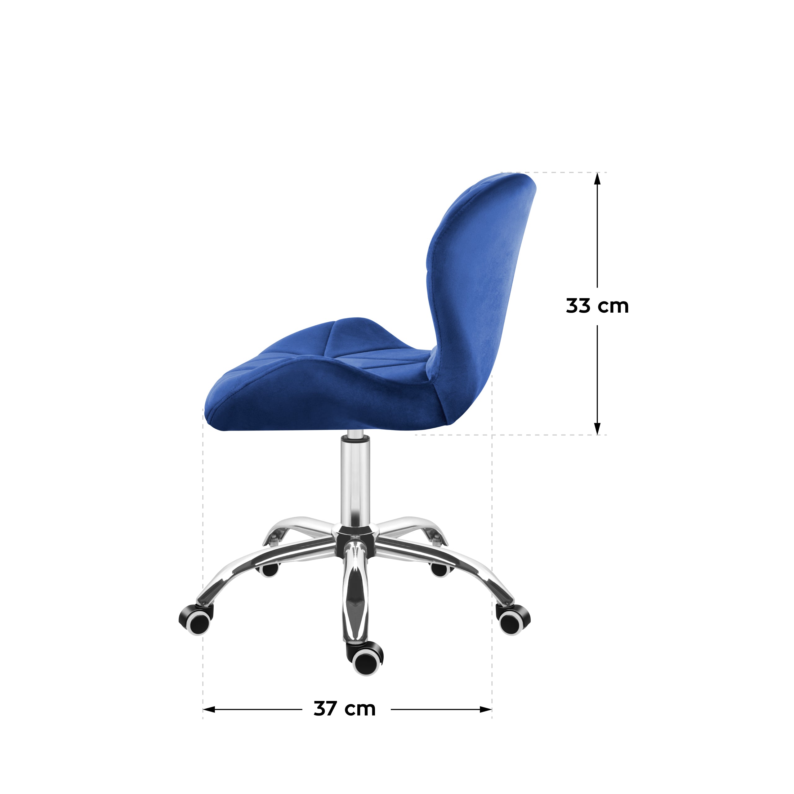 Silla giratoria de terciopelo Mark Adler Future 3.0 azul